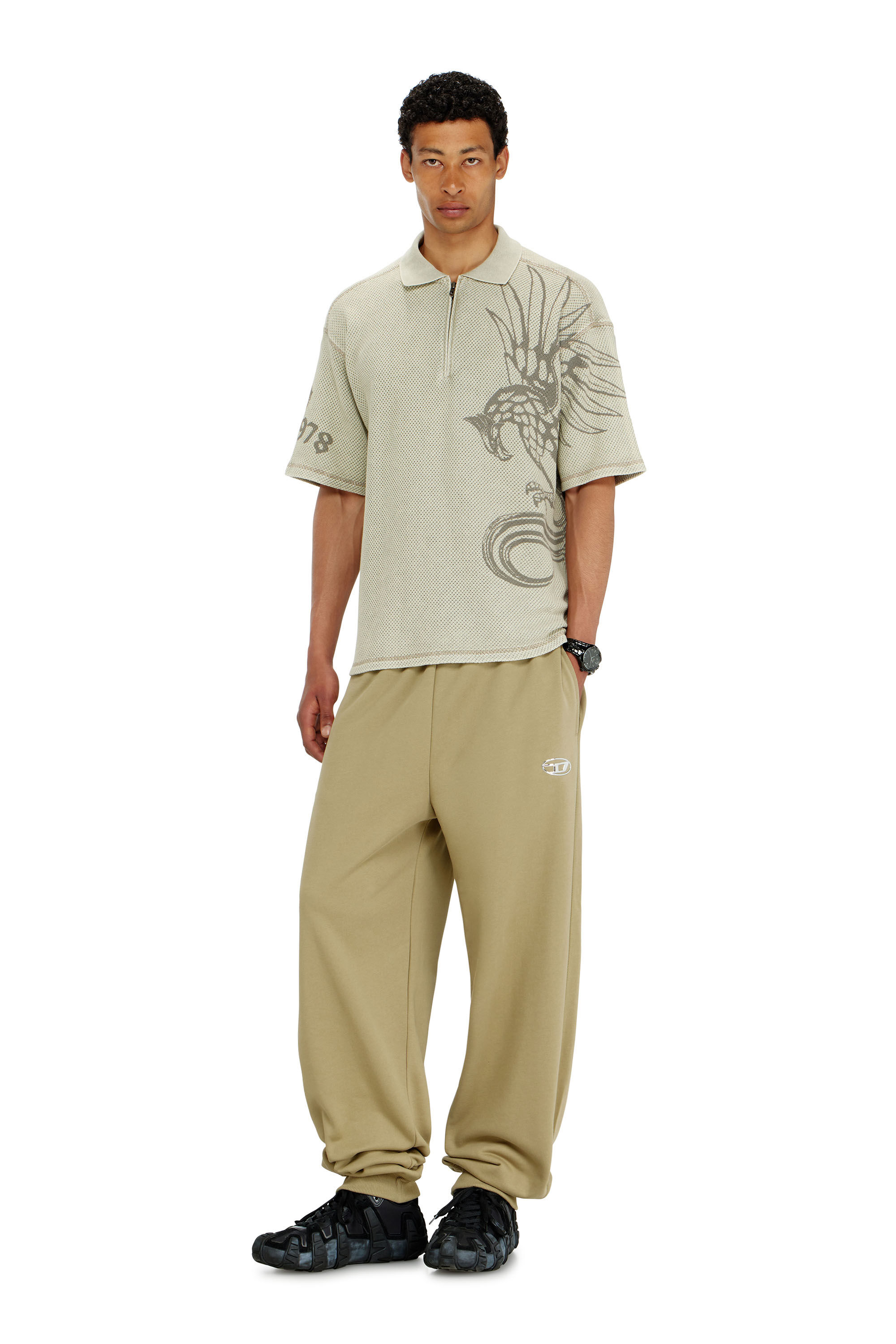 Diesel - P-MARKY-IOD, Male's スウェットパンツ in ベージュ - 1