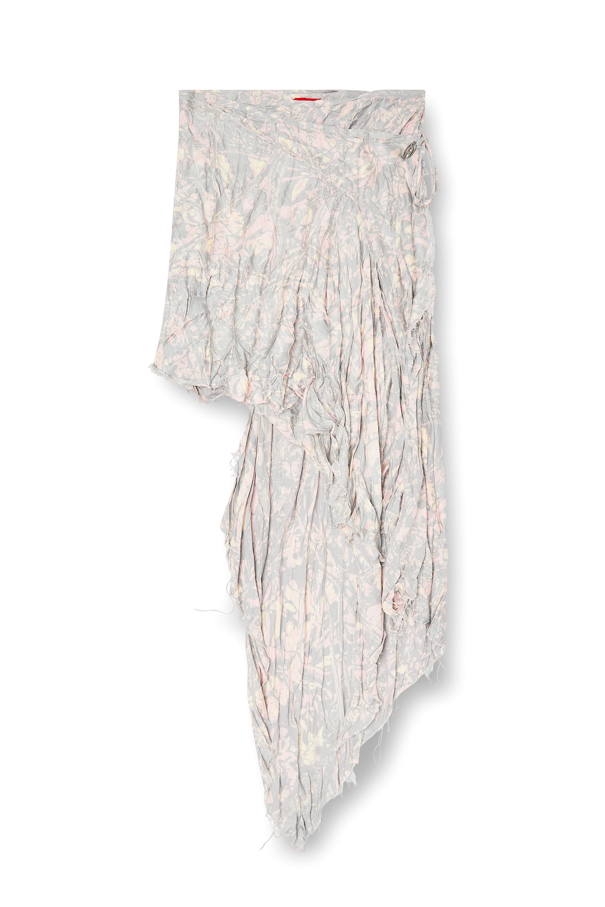 Diesel - O-PHELIA, Female's Asymmetrical gathered skirt in グレー/ピンク - 2
