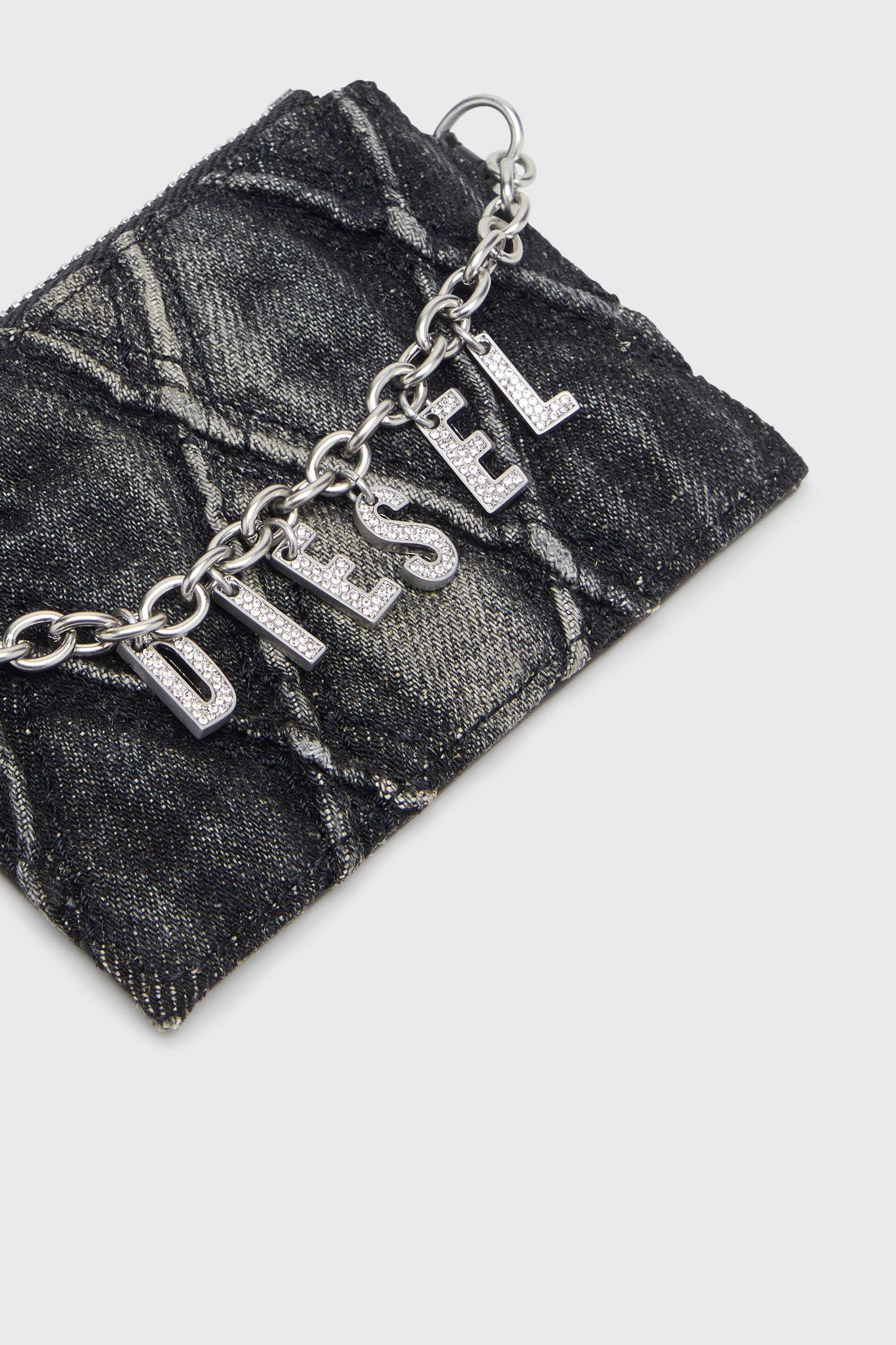 Diesel - CARD HOLDER WITH CHAIN, Female's カードホルダー in ダークグレー - 4