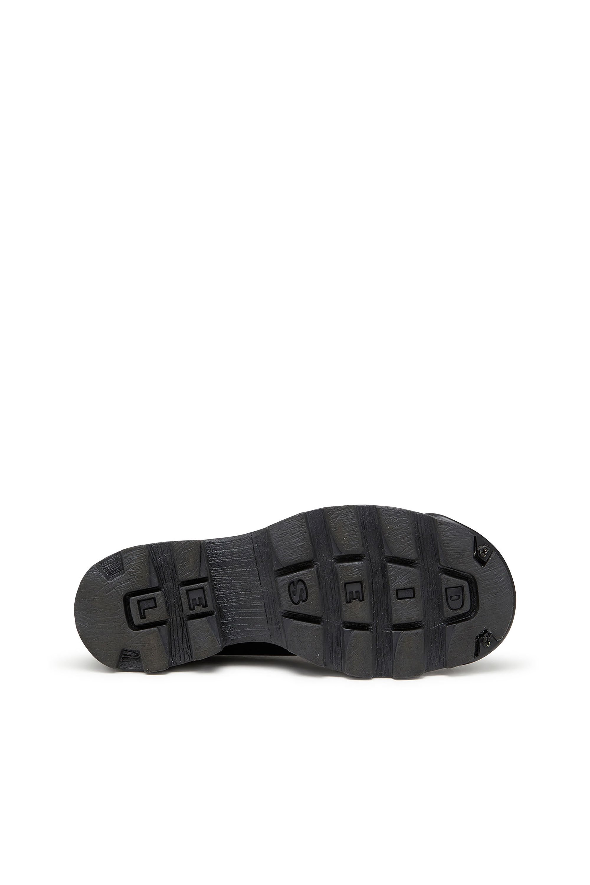 Diesel - D-HAMMER SO D, Male's D-Hammer-Derby shoes in shiny two-tone leather in ブラック/ホワイト - 4