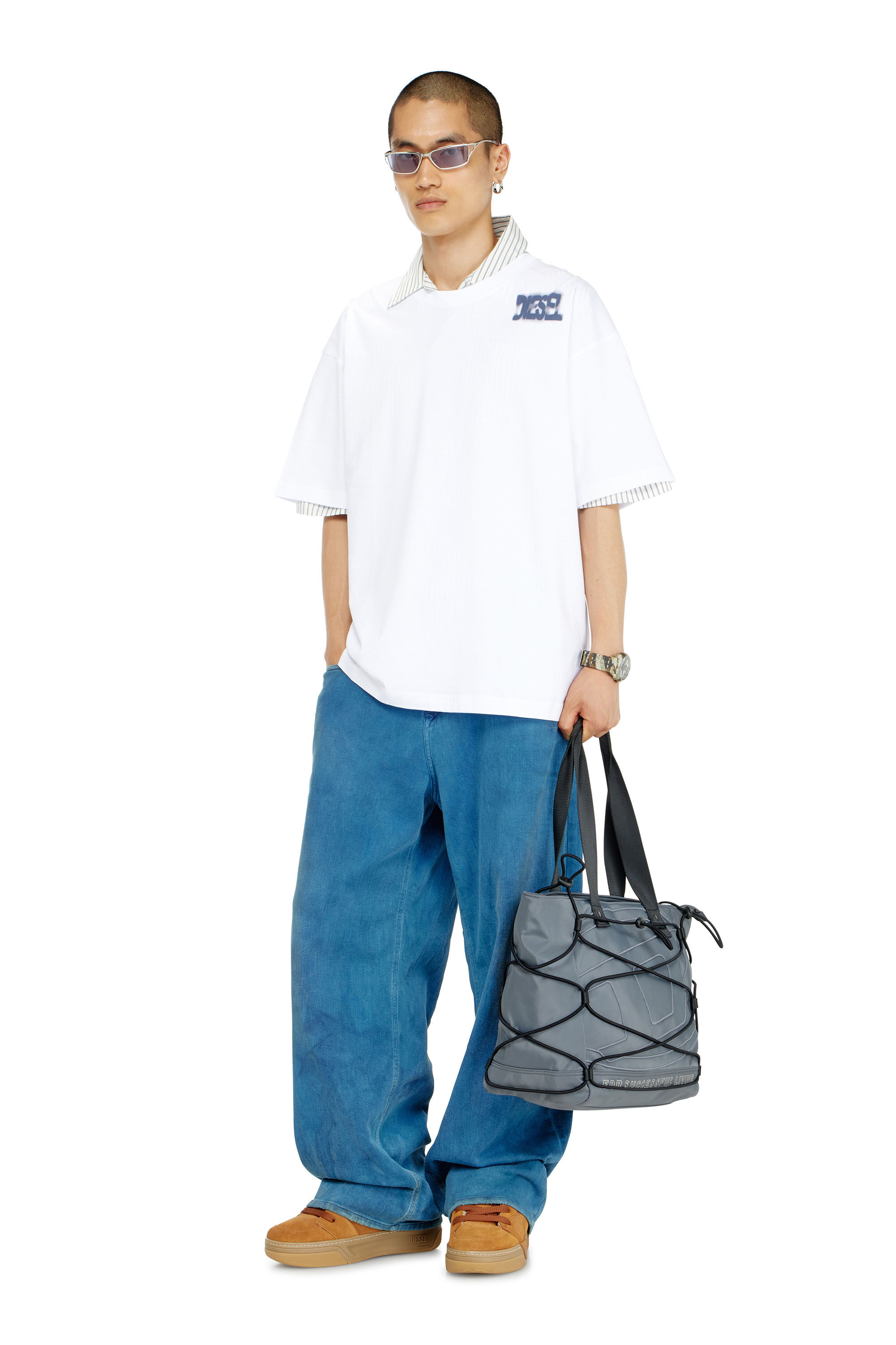 Diesel - T-BOXT-AA19, Male's Tシャツ in ホワイト - 1