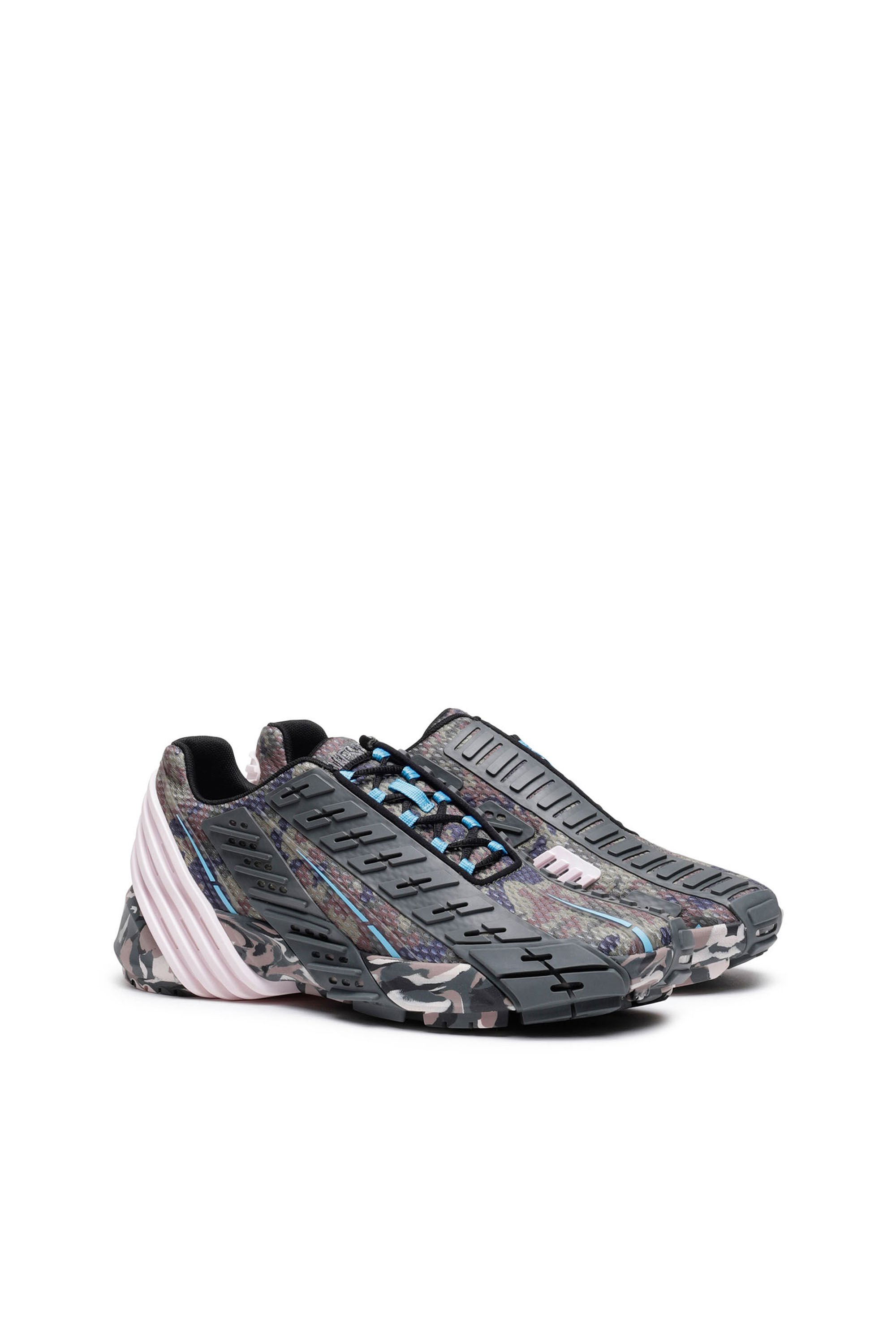 Diesel - S-PROTOTYPE LOW W, Female's メッシュ スニーカー - S-Prototype Low W in グレー/ブルー - 3