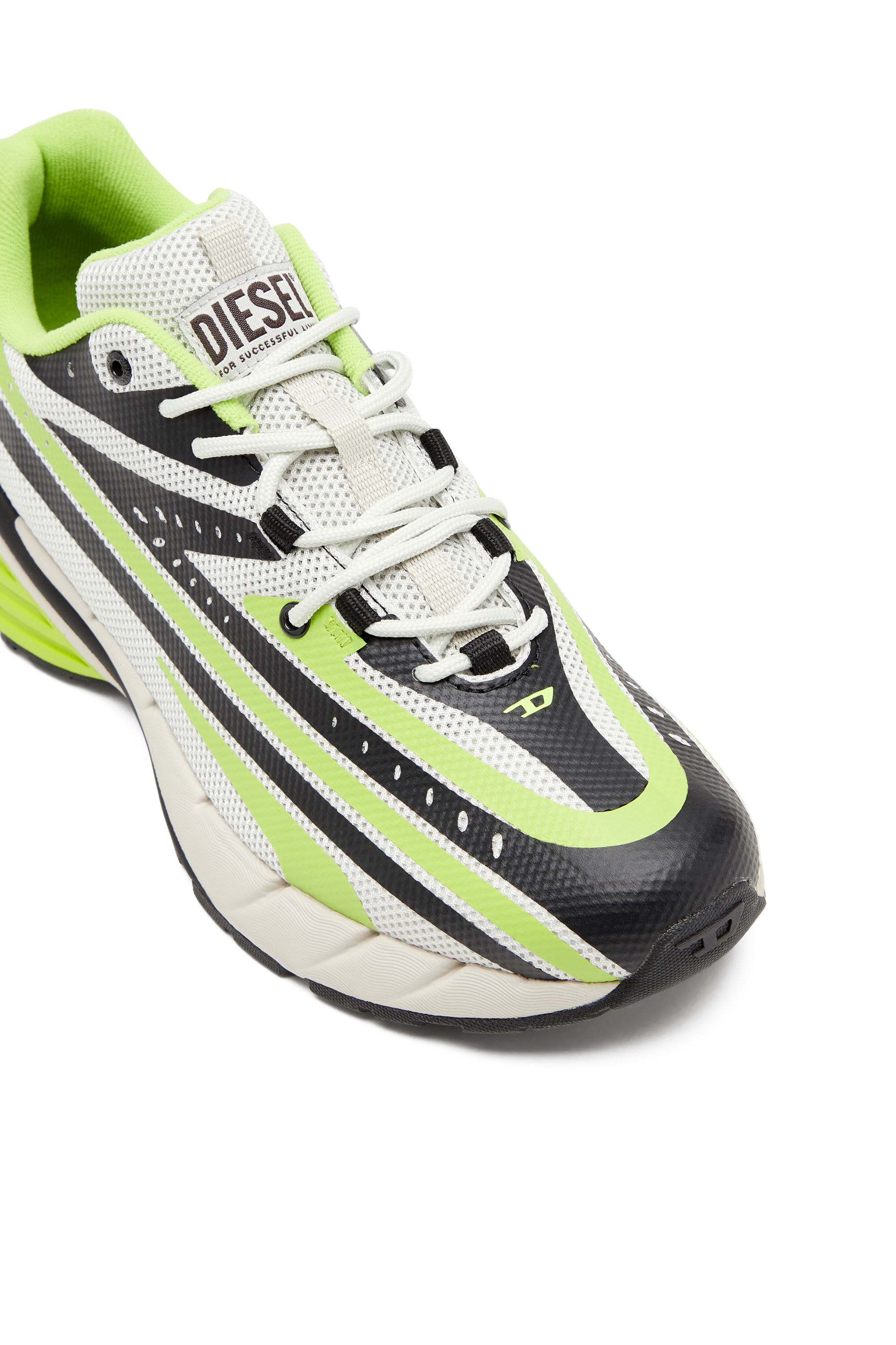D-AIRSPEED LOW D-Airspeed Low-Striped sneakers in coated