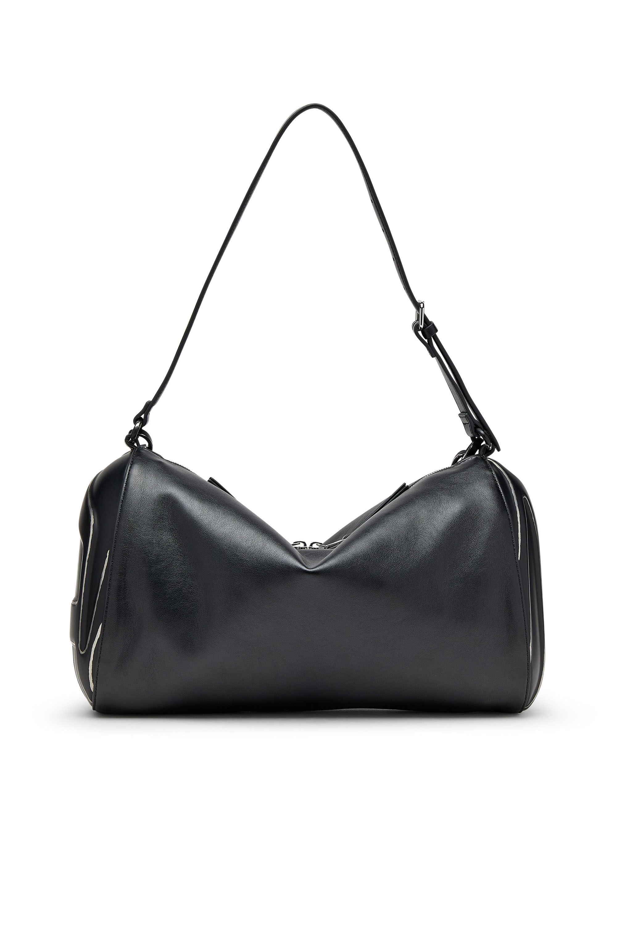Diesel - LOAD-D SHOULDER BAG X, Unisex's Load-D-Shoulder bag in brushed laminated PU in ブラック - 3