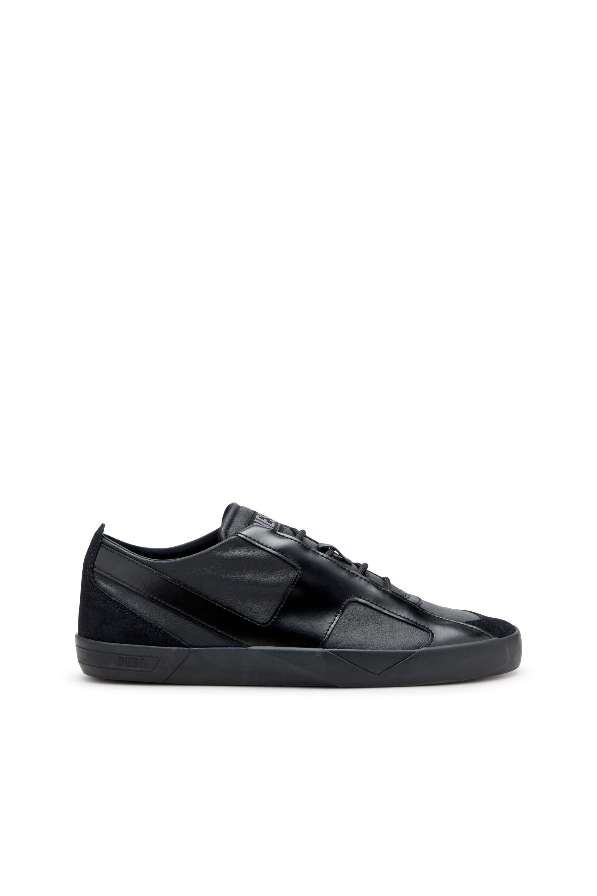 Diesel - S-SLANTE-D LOW, Male's S-Slante-D-Sneakers in suede and leather with D logo in ブラック - 2