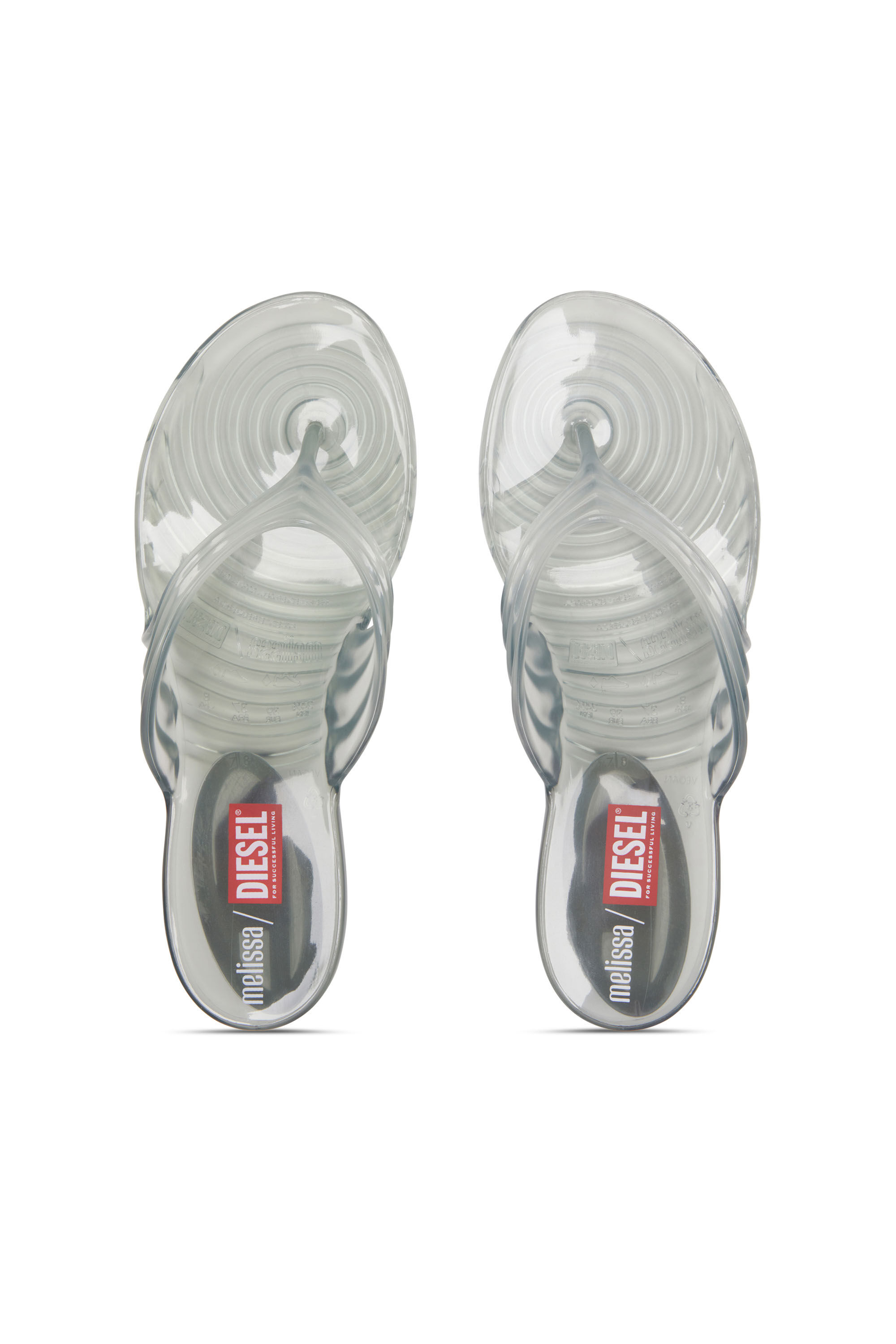 MELISSA QUANTUM THONG Sculptural flip-flops in Melflex®｜グレー