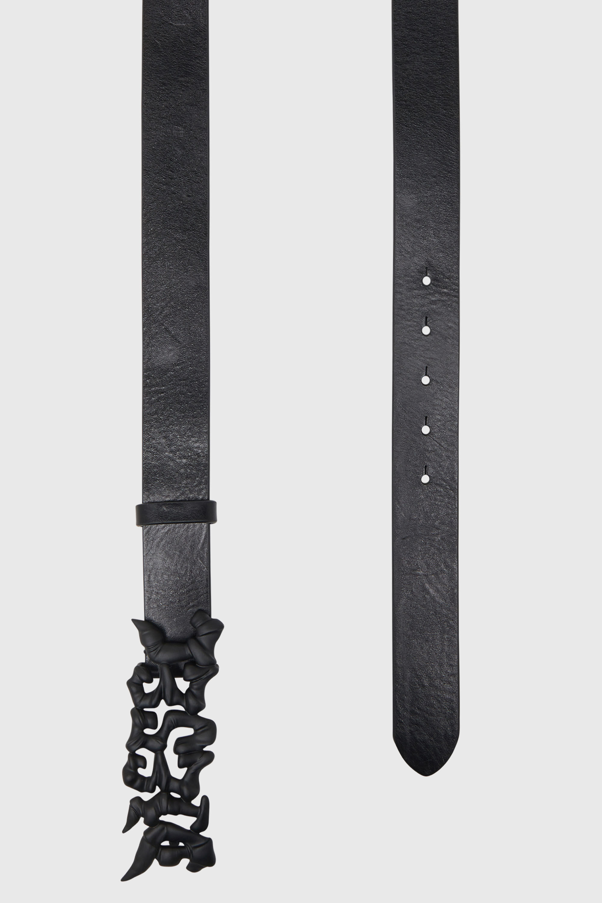 B-GRAFFITI 3.5cm pull-up leather belt with graffiti buckle