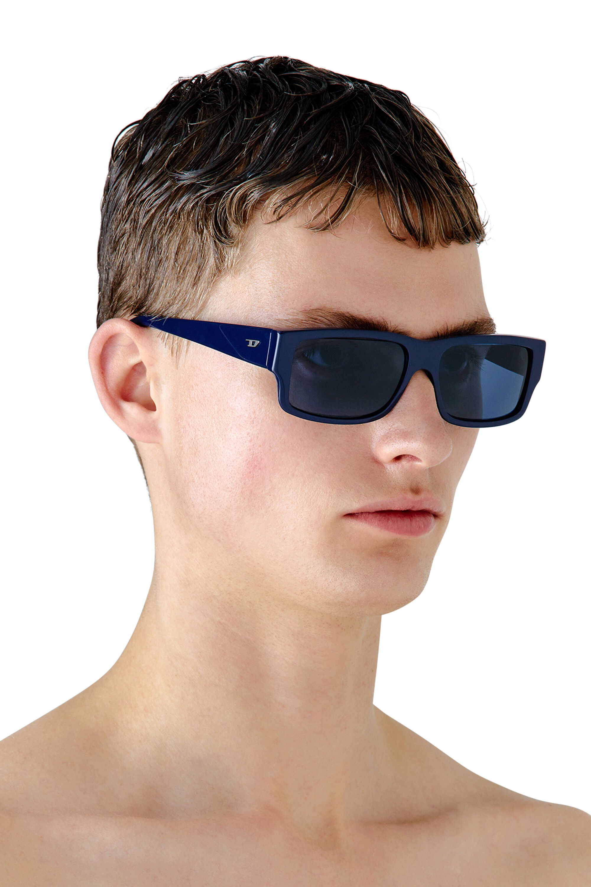 Diesel - 0DL2003 SIZE 57, Male's Rectangle sunglasses in ブルー - 4