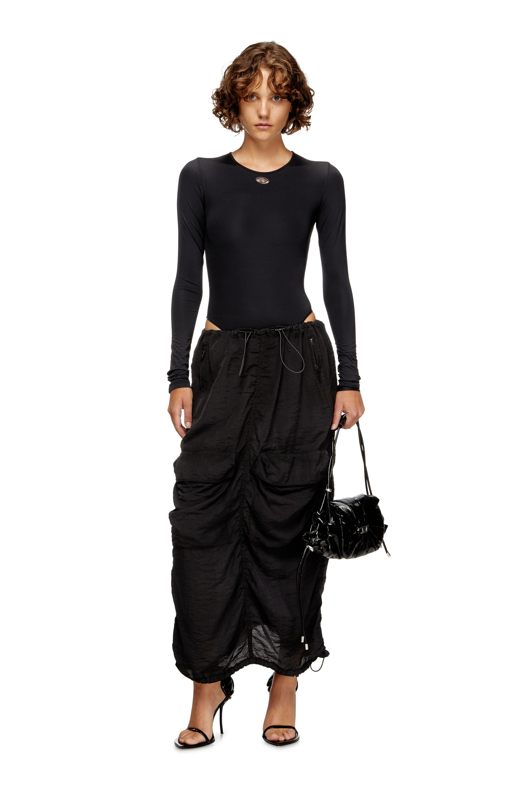 Diesel - ANGELINA-UTLT, Female's Stretch Nylon bodysuit in ブラック - 6