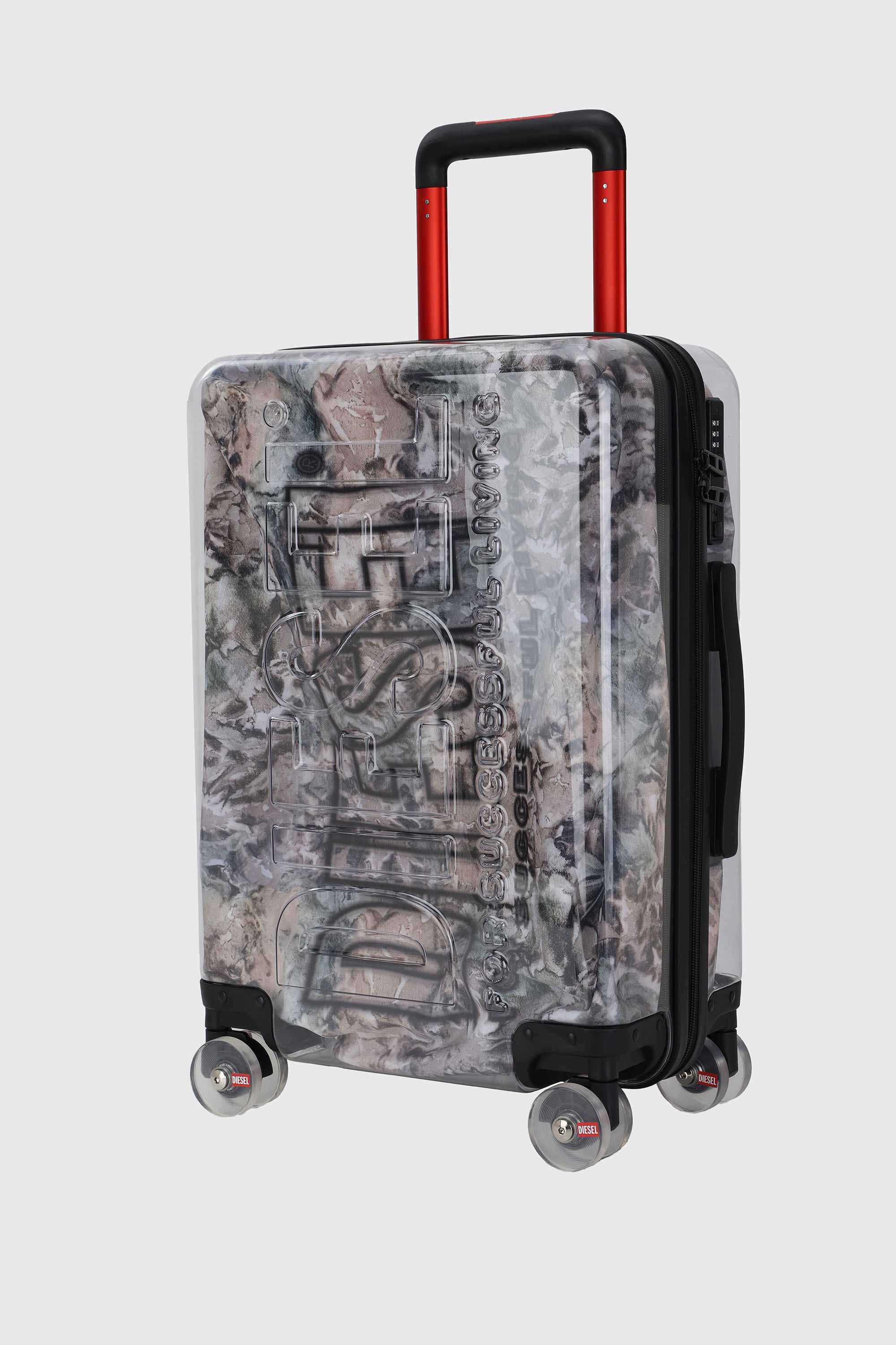 LU0036 HARD LUGGAGE - DSL009, グレー/ピンク