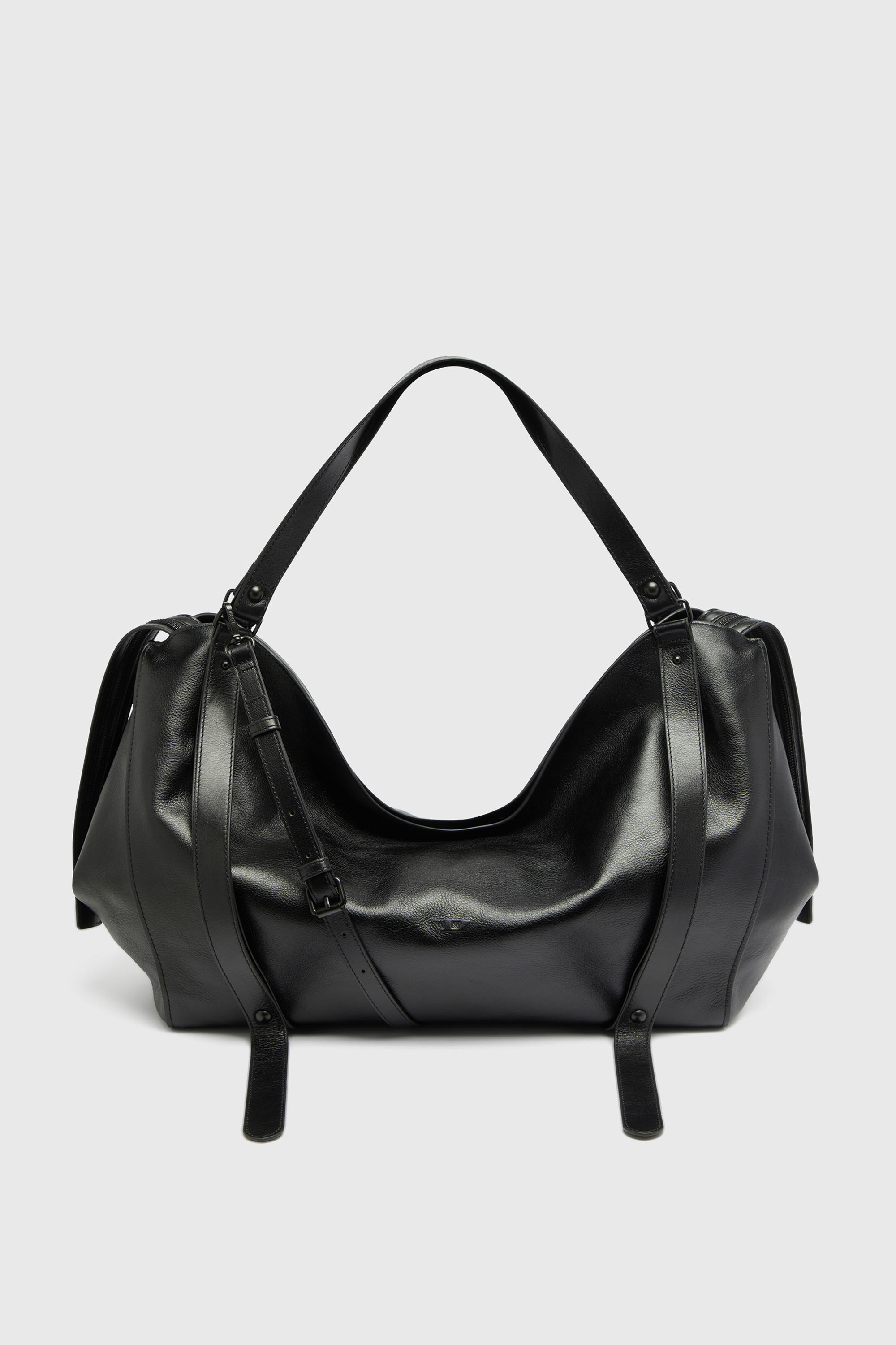 Diesel - D-ONE DUFFLE 48H, Unisex's D-One-Duffle bag in leather in ブラック - 1