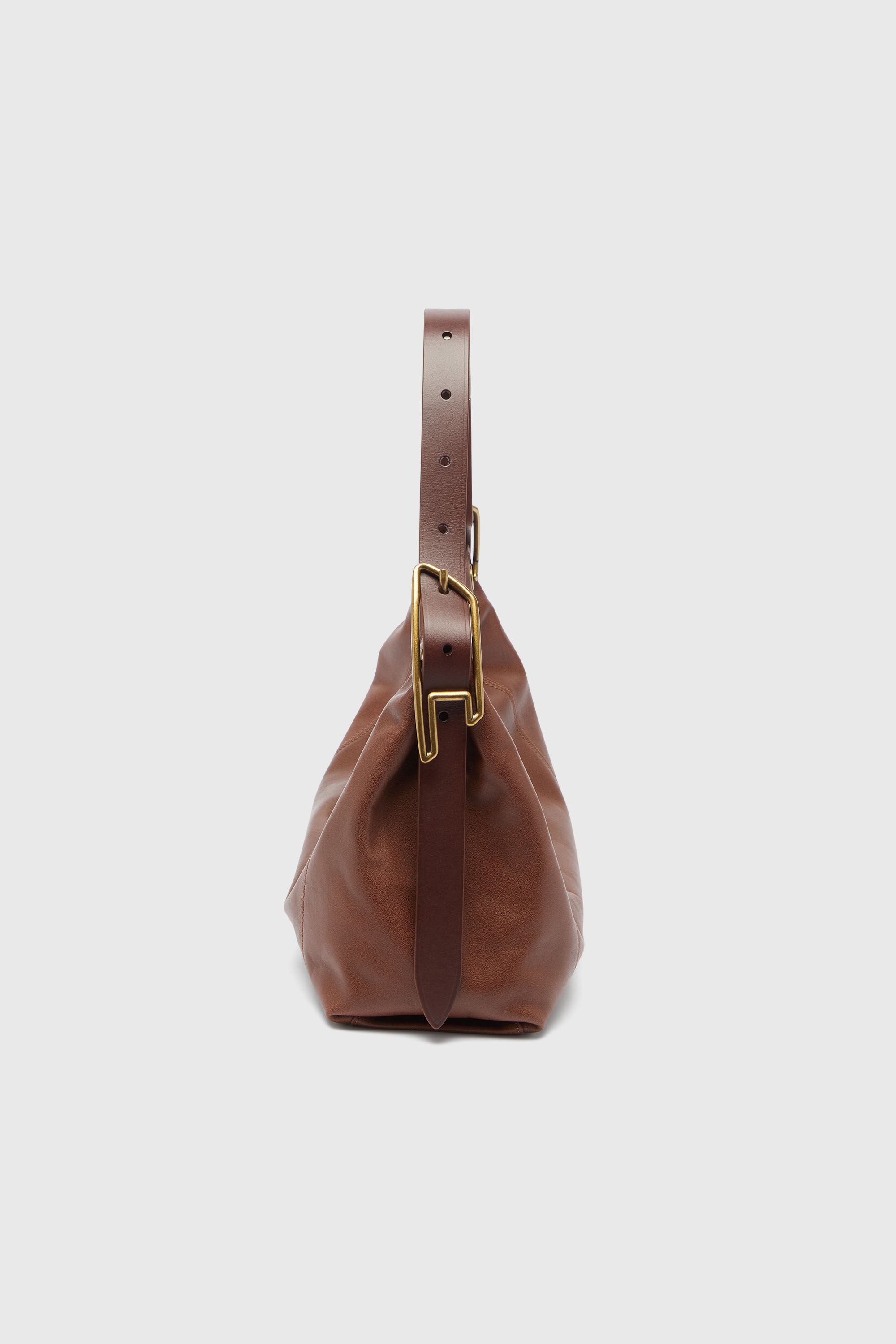 Diesel - D-LINE HOBO S, Female's D-Line-Shoulder bag in leather in ダークブラウン - 3