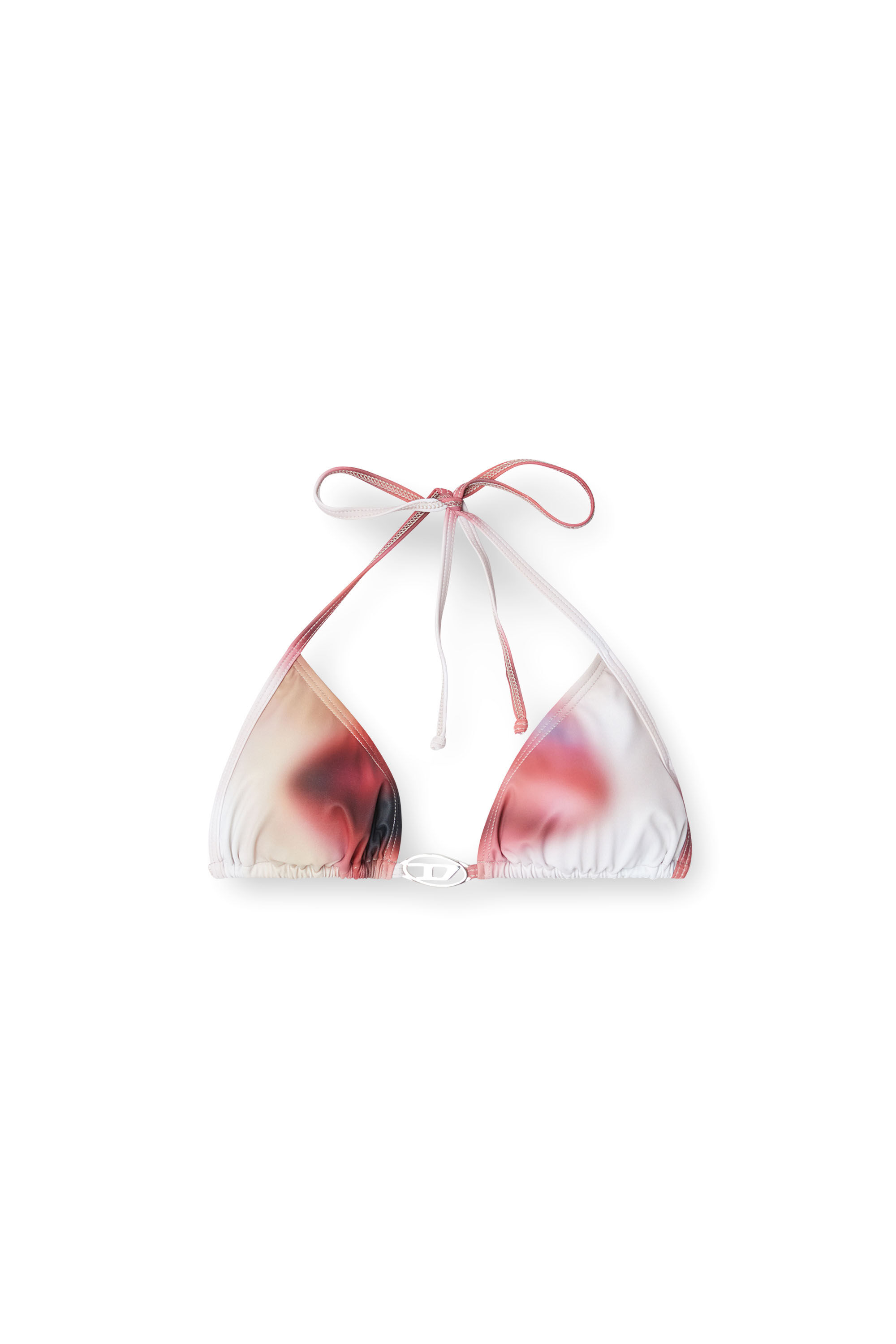 Diesel - PR-SEES-T, Female's Bikini top with blurred print in ピンク / ホワイト - 4
