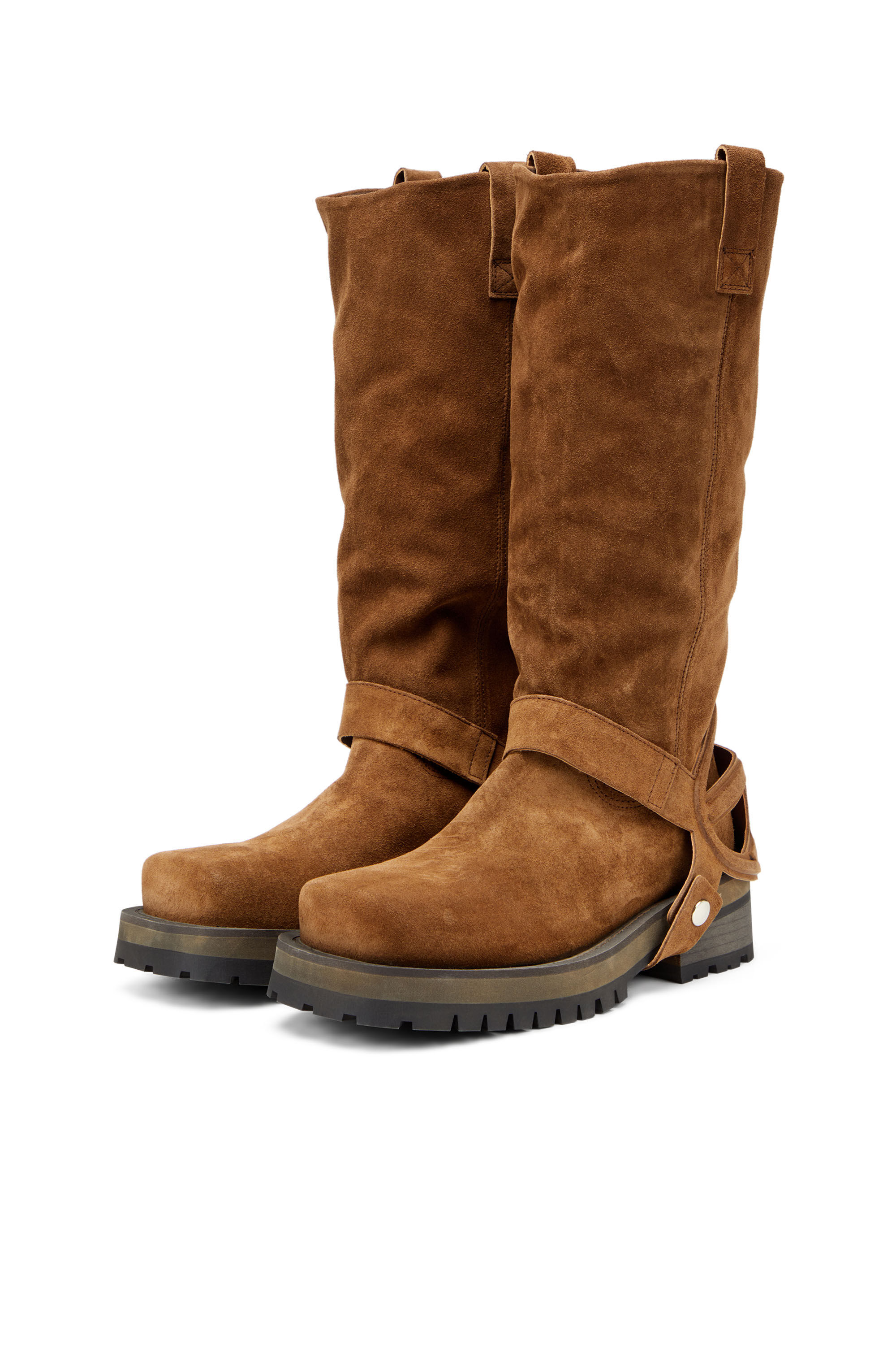 Diesel - D-TEXAN 2IN1 CH, Female's D-Texan-High and low Texan biker boot in ブラウン - 8