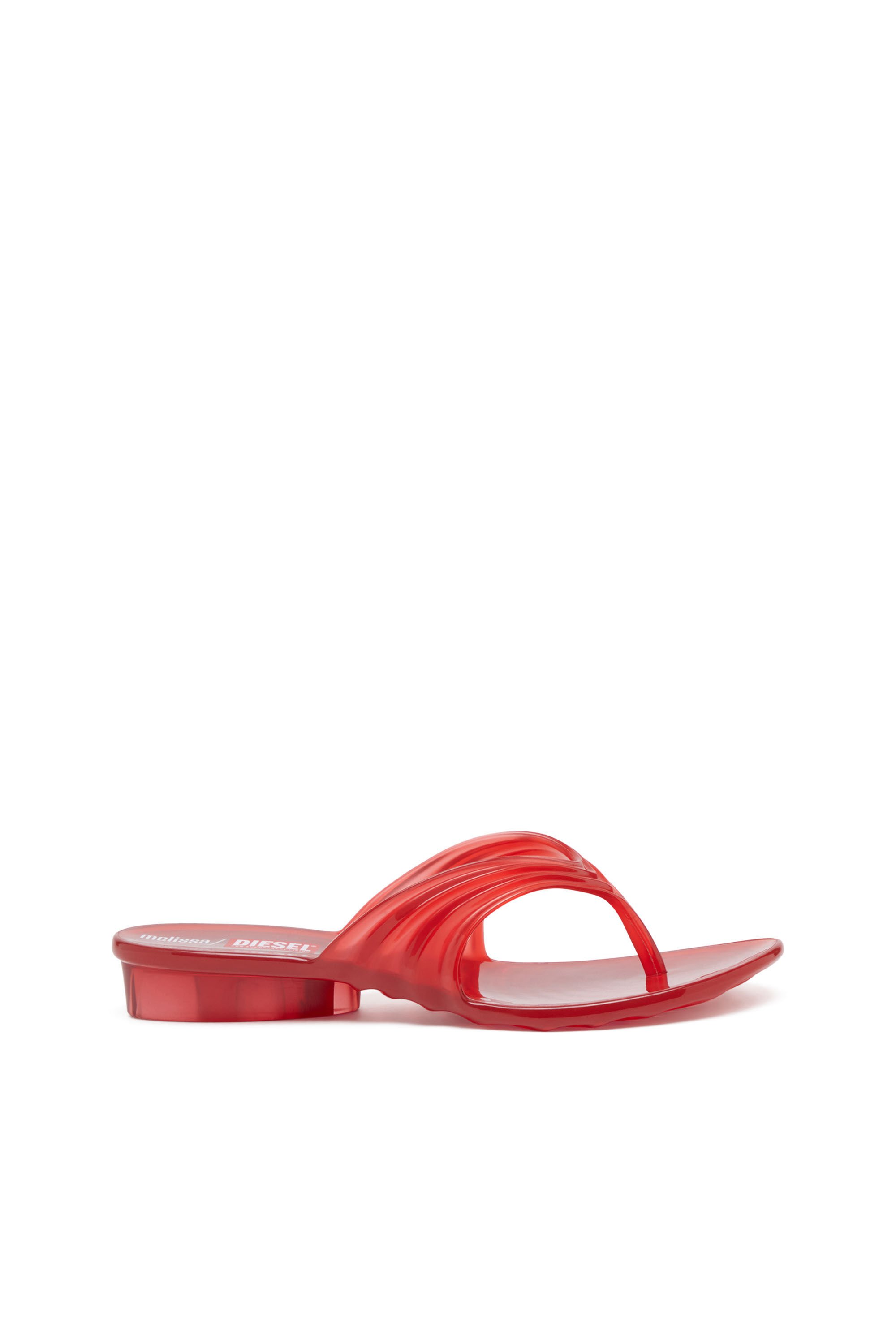 Diesel - MELISSA QUANTUM THONG, Female's Sculptural flip-flops in Melflex® in レッド - 2