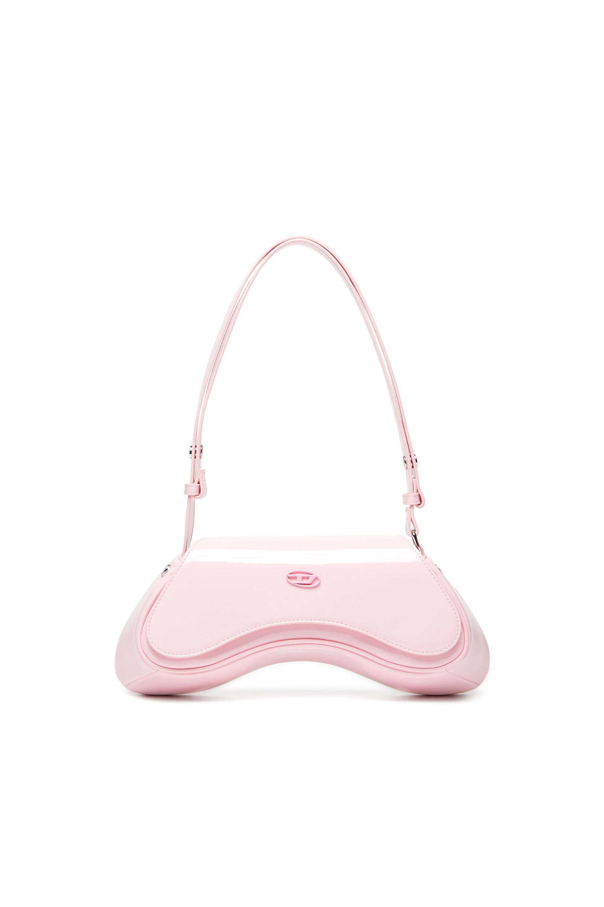 Diesel - PLAY CROSSBODY, Female's Play-Crossbody bag in glossy PU in ピンク / ホワイト - 2