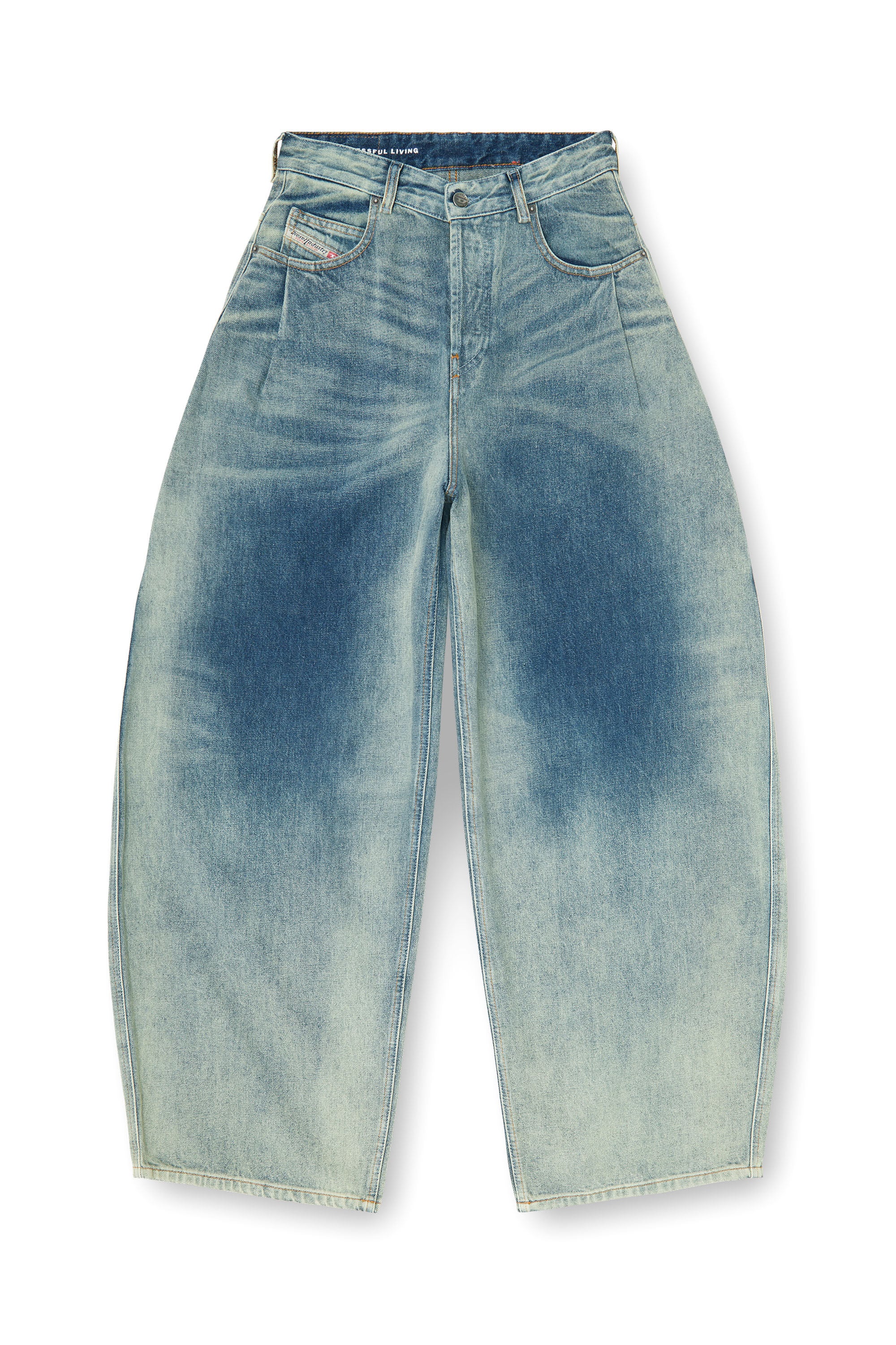 Diesel - Female's Relaxed Jeans 1987 D-Khelz 007EF, ミディアムブルー - 6