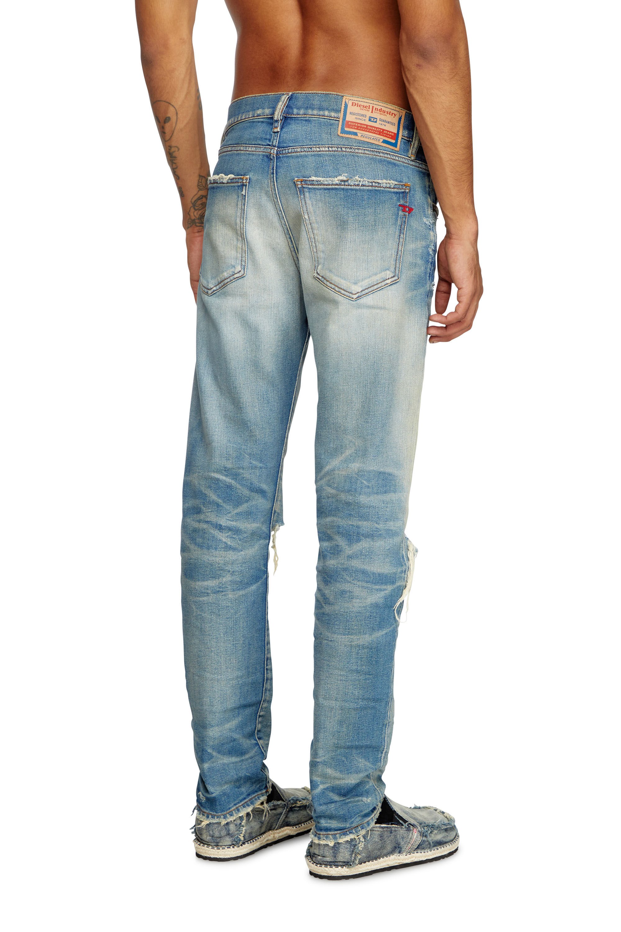 Diesel - Male's Slim Jeans 2019 D-Strukt 09L28, ミディアムブルー - 5