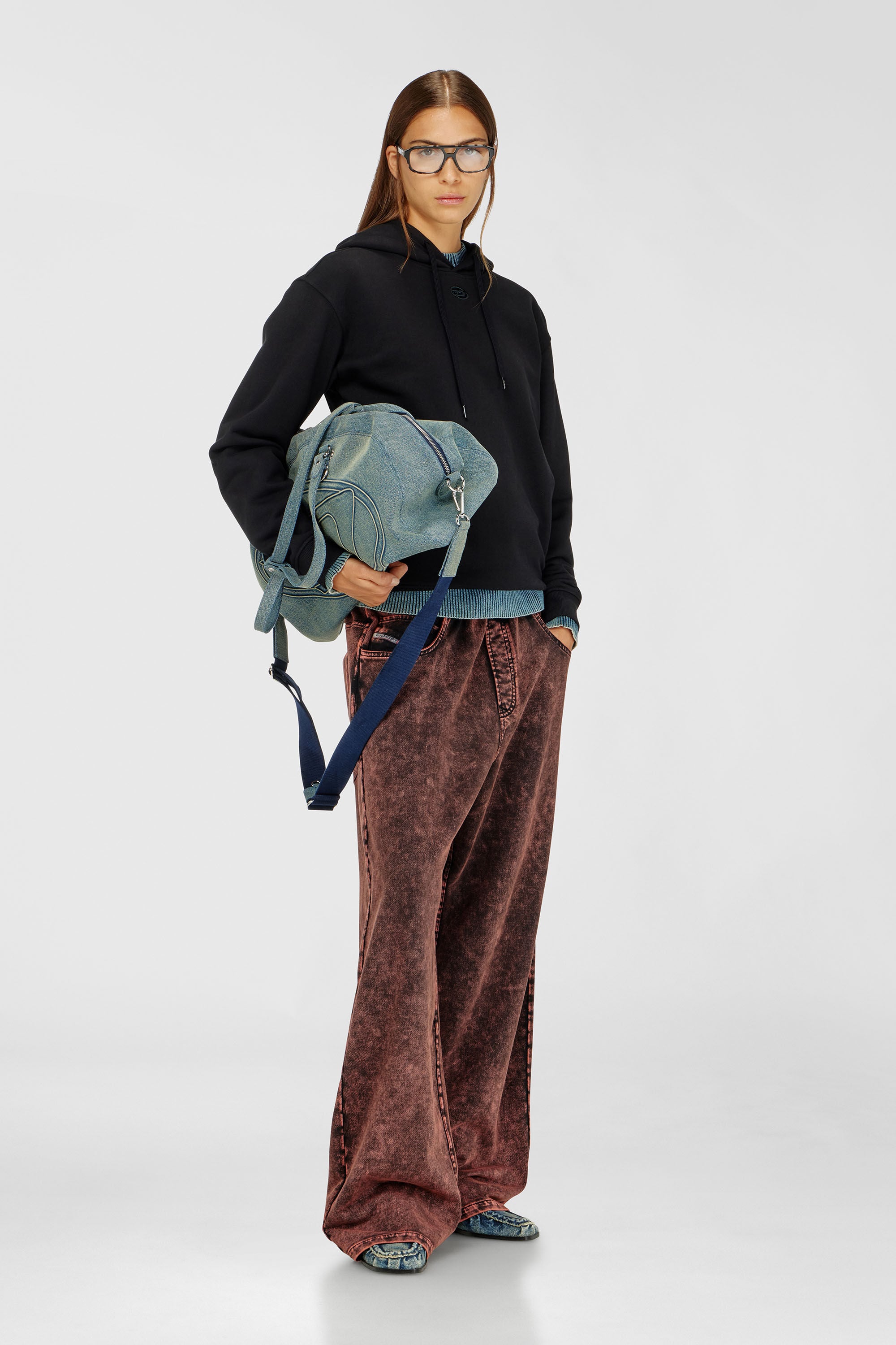 Diesel - F-NORMY-HOOD-OD, Female's プルオーバーパーカー in ブラック - 1