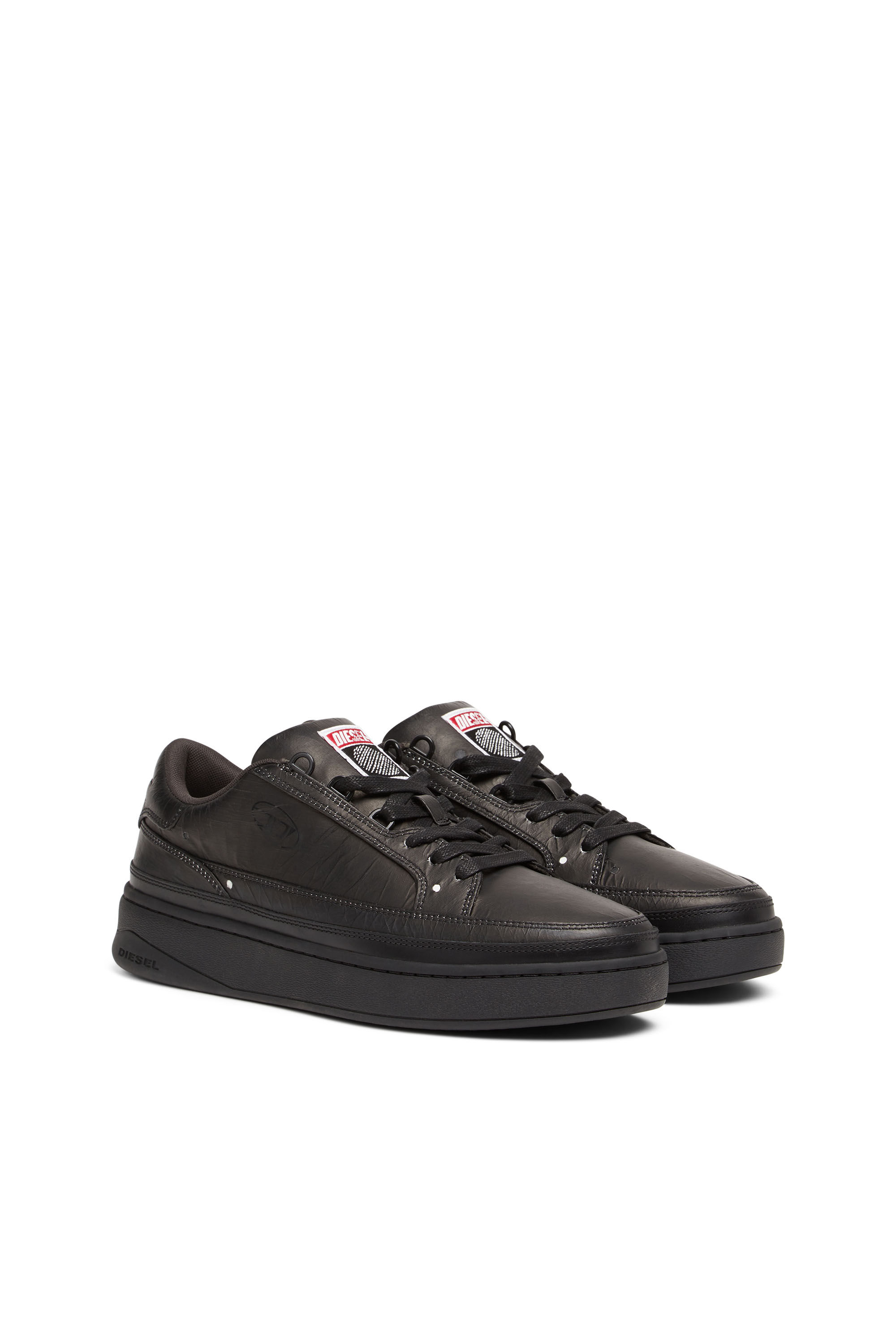 Diesel - S-SINNA LOW TK, Male's カウレザー ローカットスニーカー - S-Sinna Low Tk in ブラック - 3