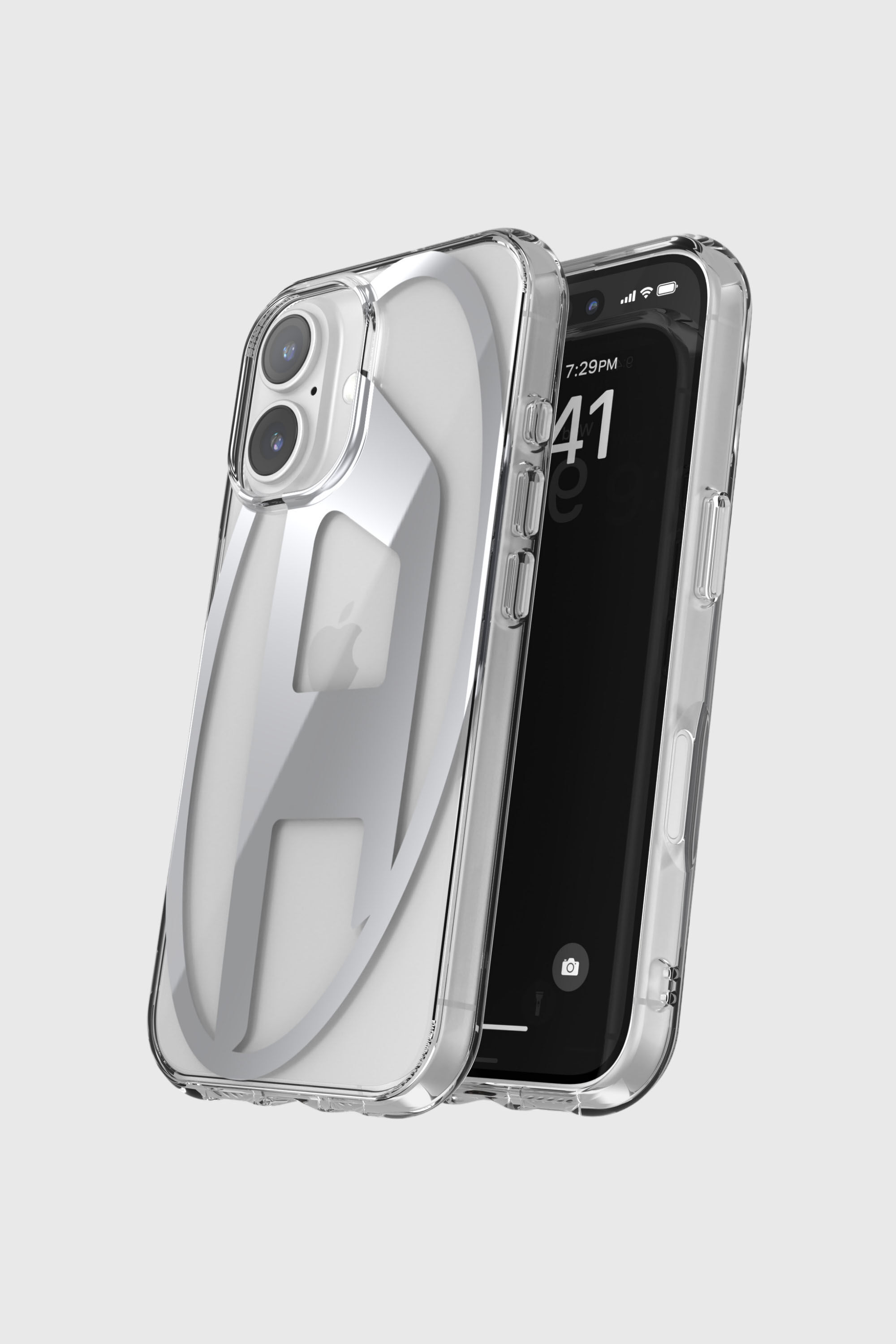 Diesel - 60139 AOP CASE, Unisex's Oval D Mirror Case for iP 16 in シルバー - 4