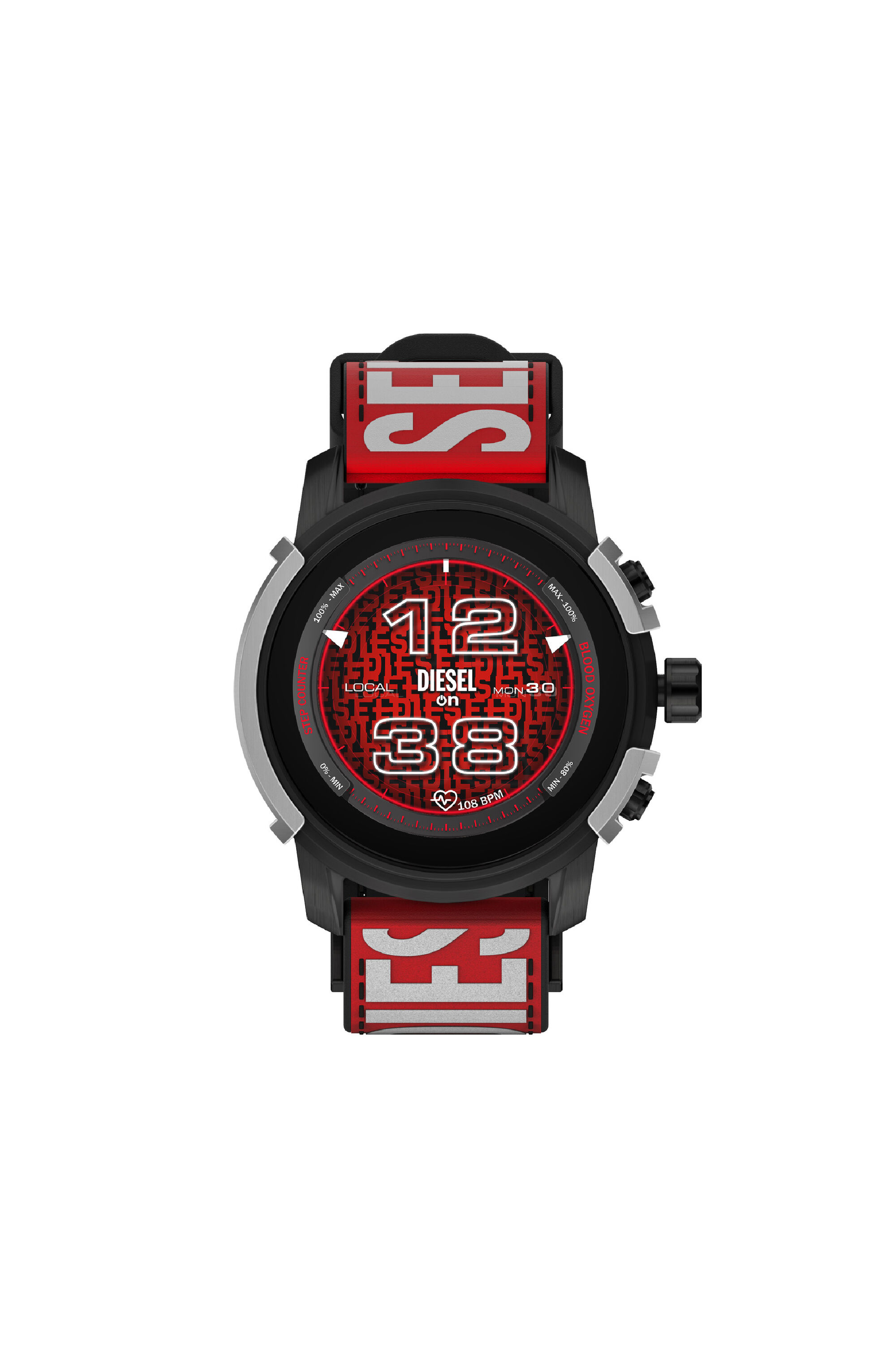 Diesel - DZT2041, Male's スマートウォッチ in ブラック/レッド - 1