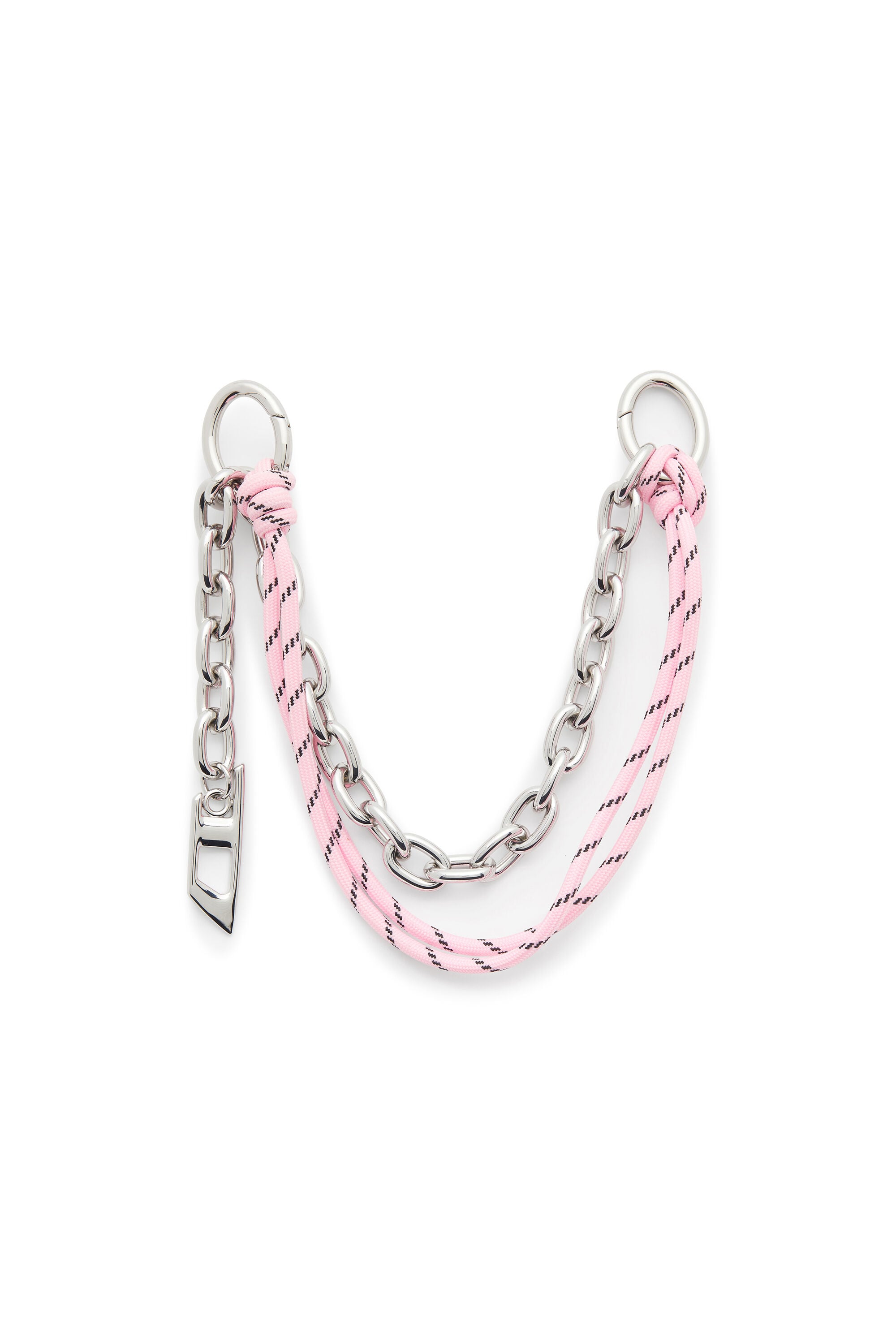 Diesel - CHAIN-D M, Female's チェーンチャーム in シルバー/ピンク / ホワイト - 1