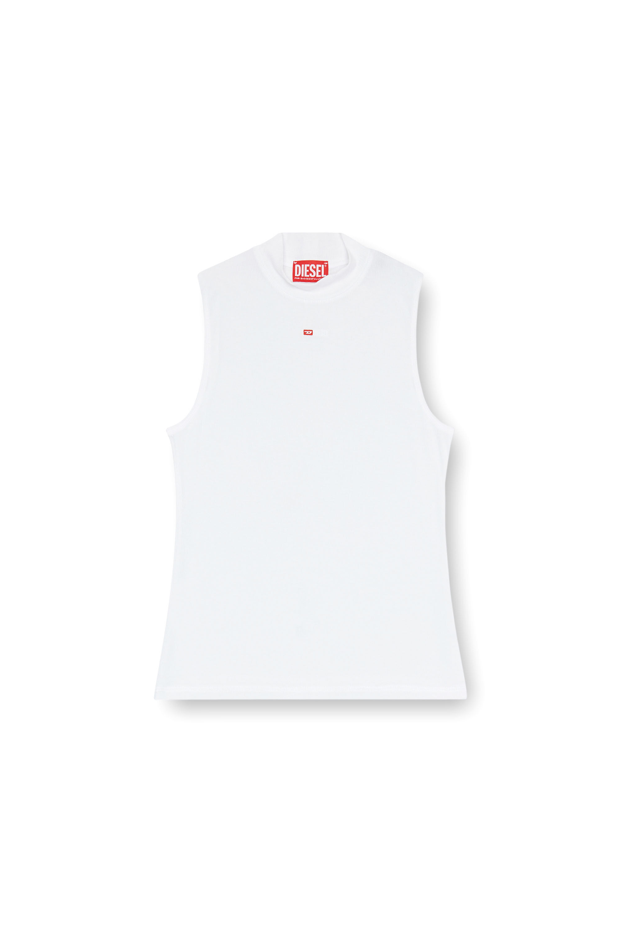 T-MOKKY-SL-MICRODIV タンクトップノースリーブTシャツ｜ホワイト 