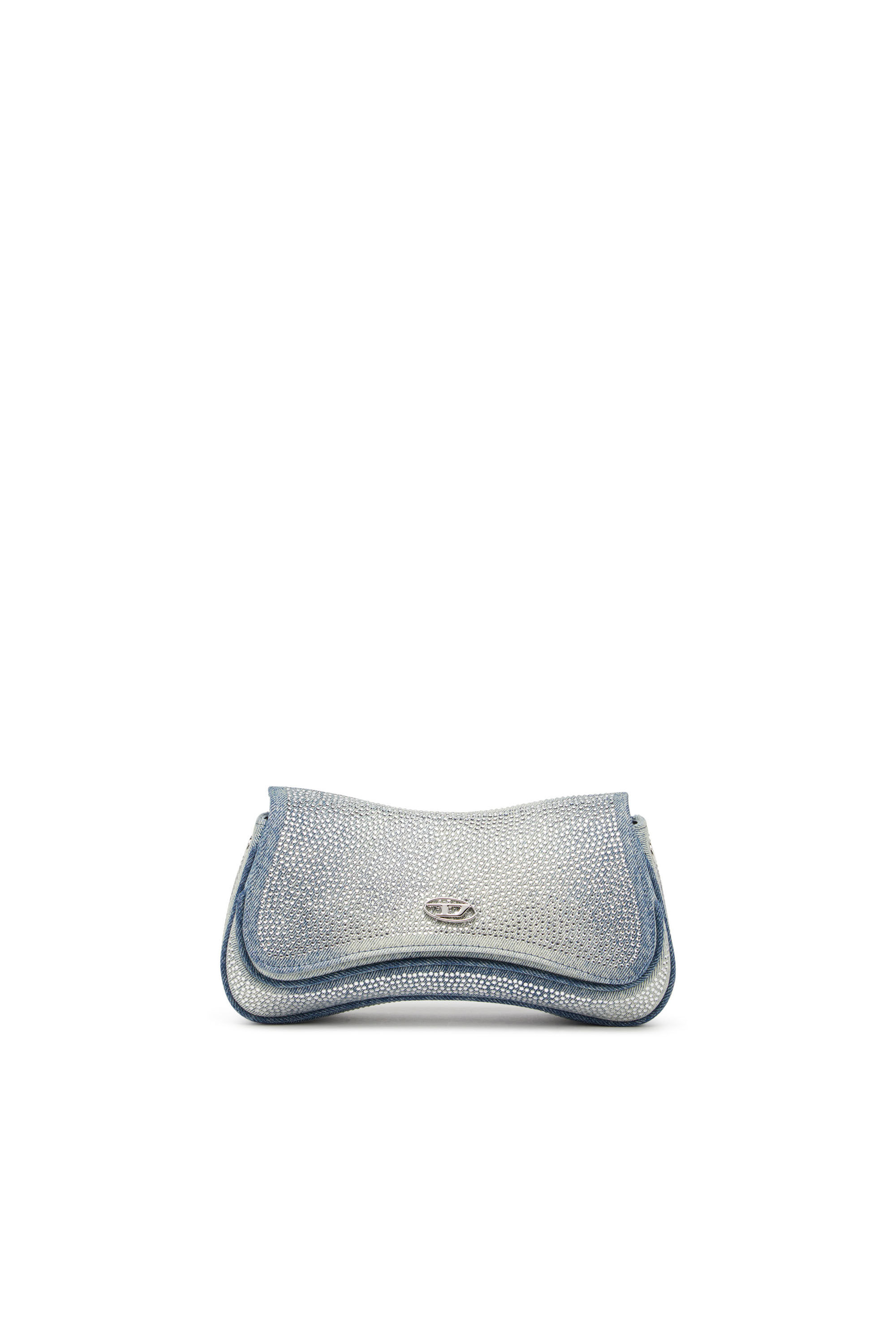Diesel - PLAY CLUTCH, Female's Play-Crystal clutch in solarised denim in ライトブルー - 2