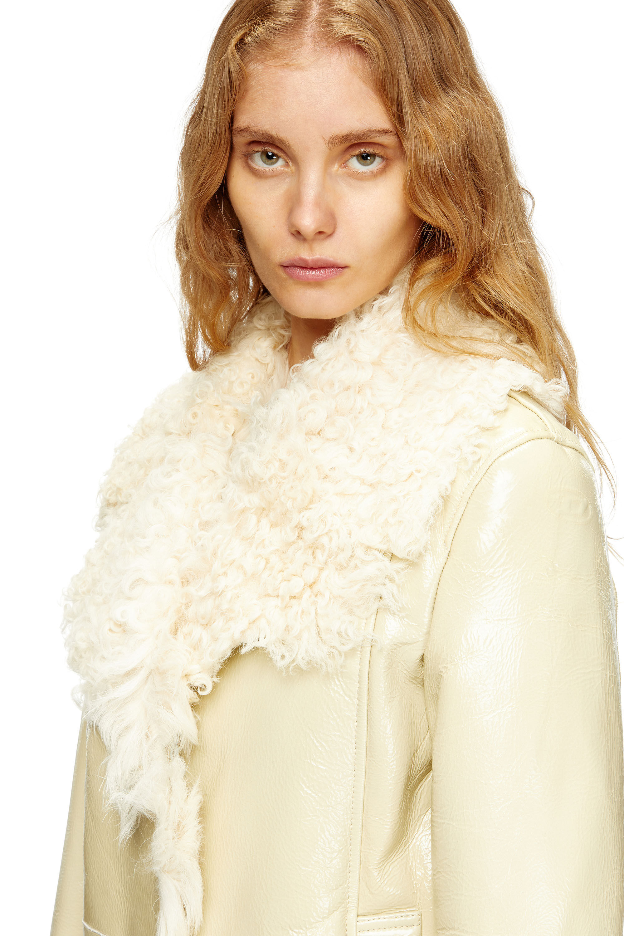 Diesel - L-ACONIC, Female's レザージャケット in ベージュ - 4