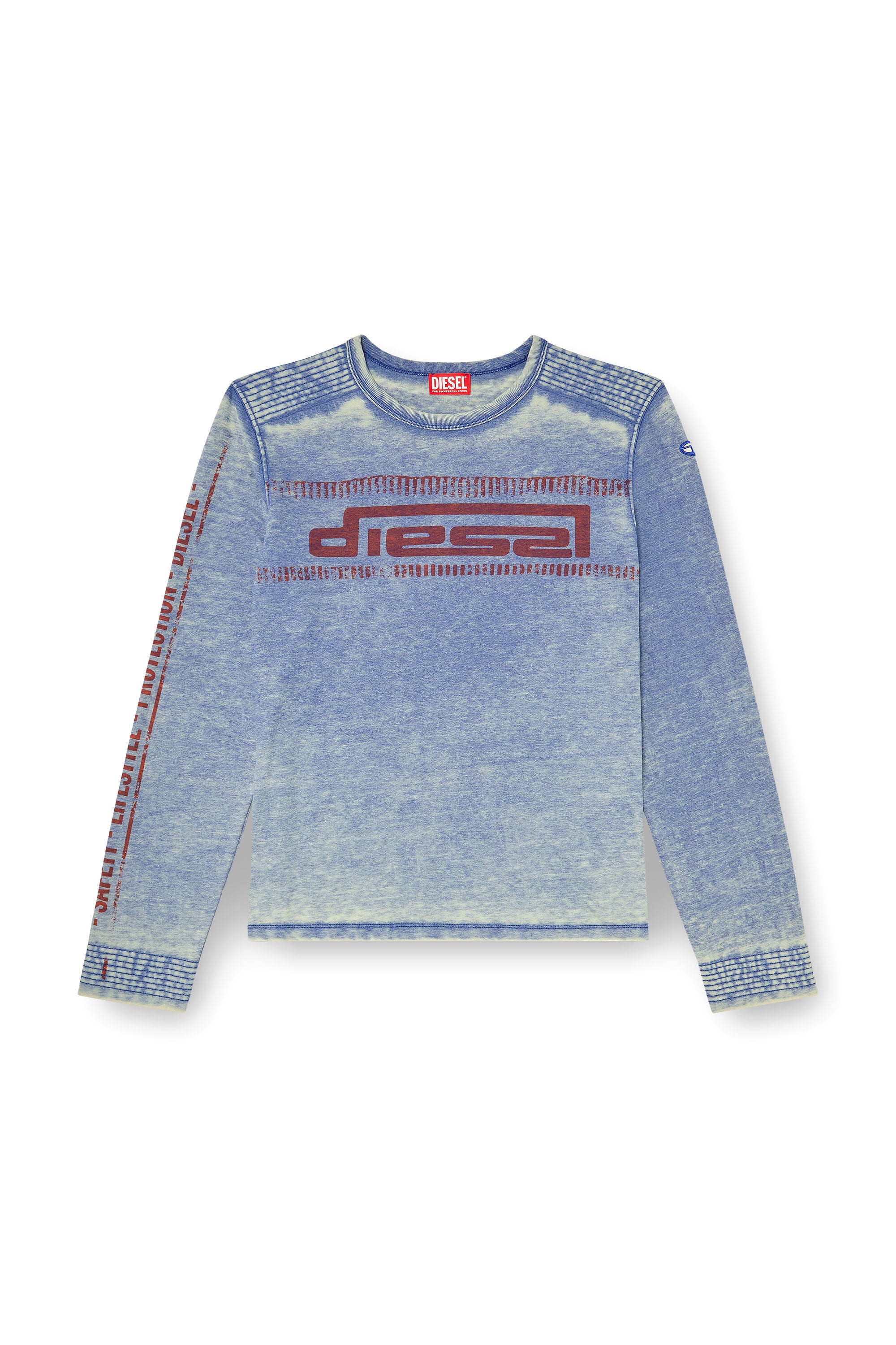 Diesel - T-DOMY-LS, Male's 長袖Tシャツ in ミディアムブルー - 2