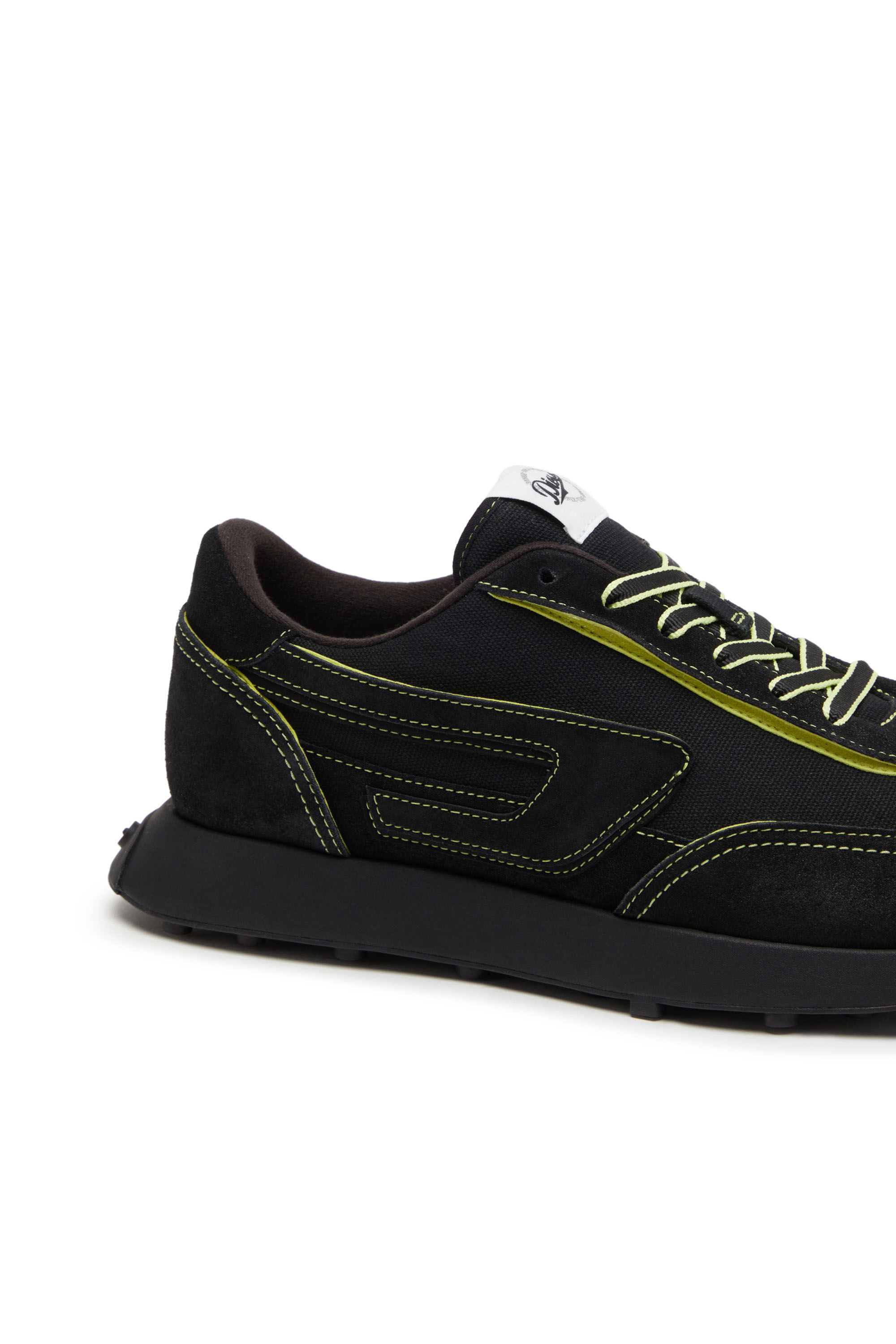 Diesel - S-RACER LC X, Male's スウェード キャンバス ローカットスニーカー - S-Racer Lc X in ブラック - 7