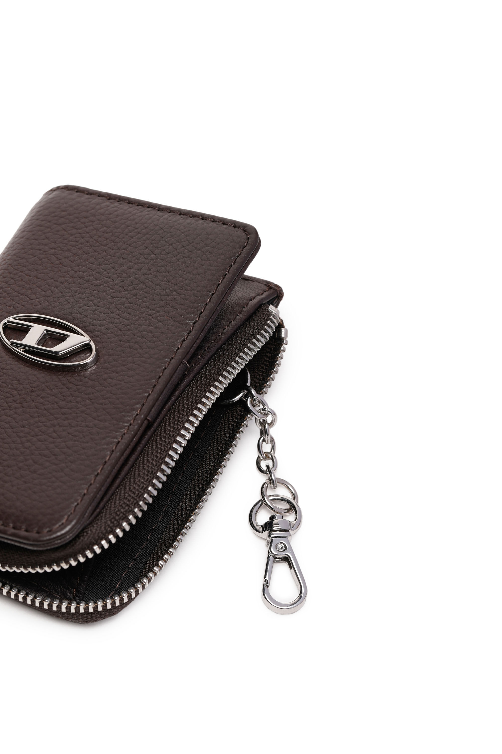 Diesel - L-ZIP KEY, Male's カウレザーキーケース in ブラウン - 4