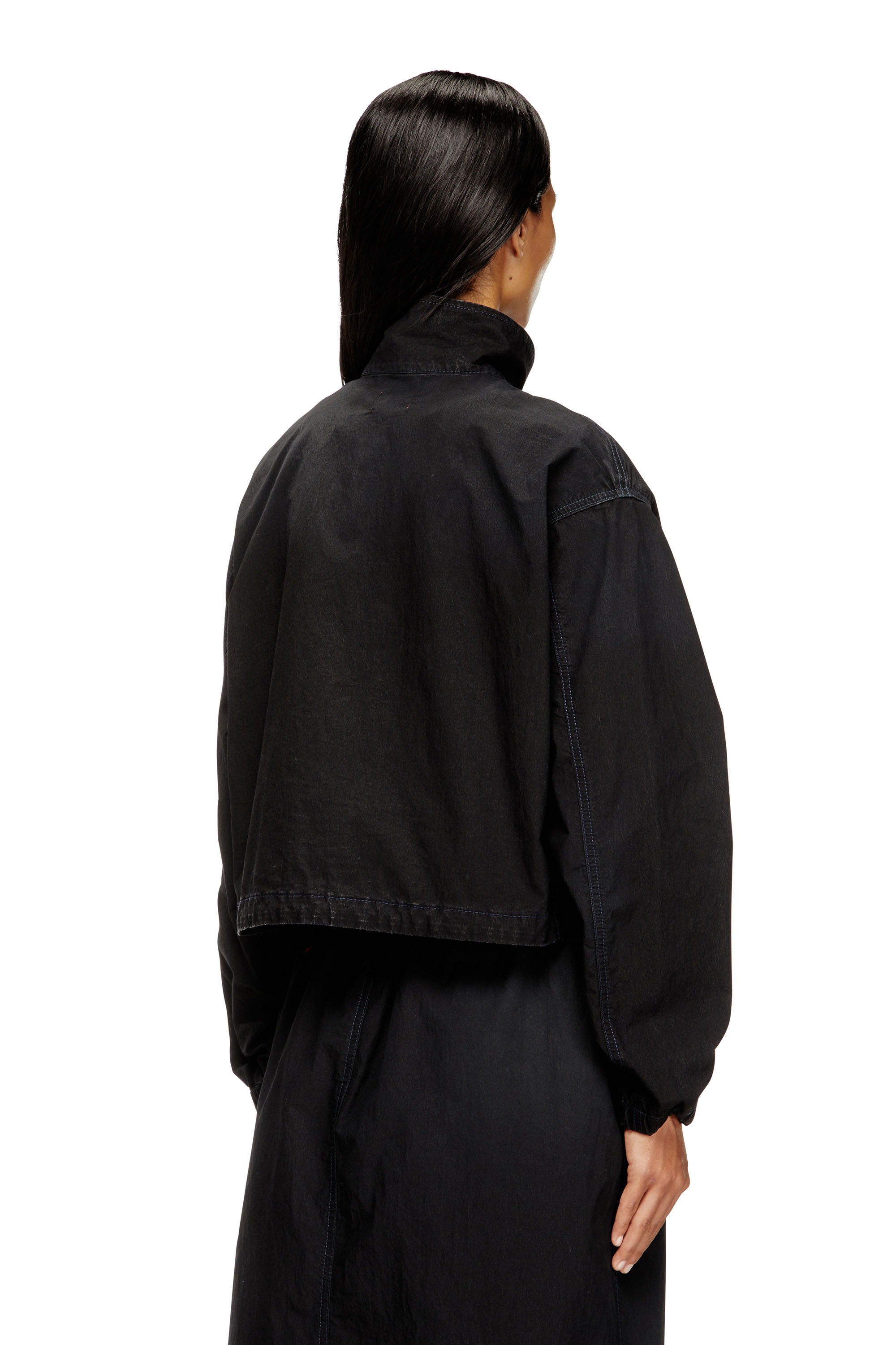 Diesel - DE-SANDERZ JOGG, Female's High-neck technical JoggJeans jacket in ブラック - 5