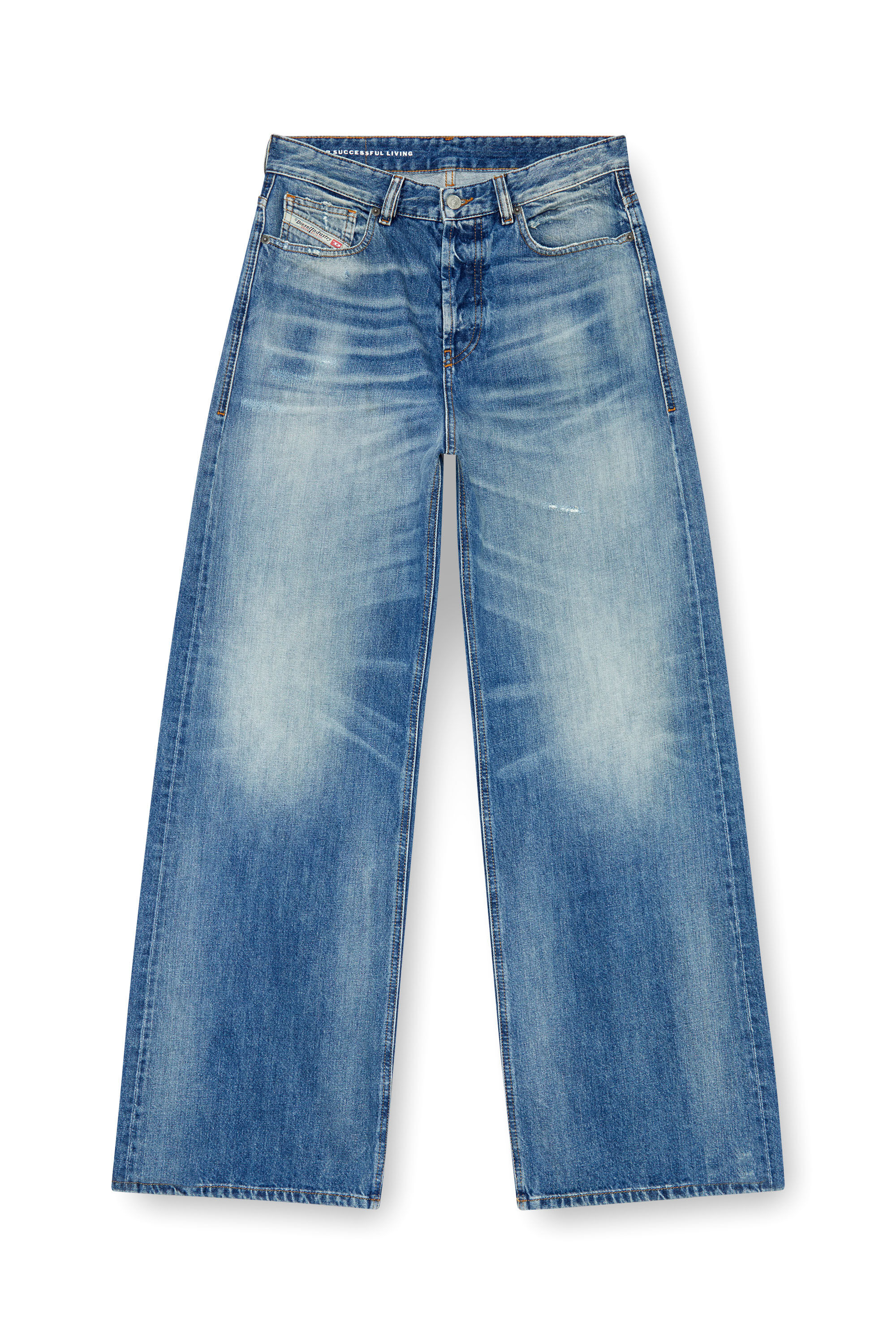 Diesel - Female's Relaxed Jeans 1996 D-Sire 09J86, ミディアムブルー - 2