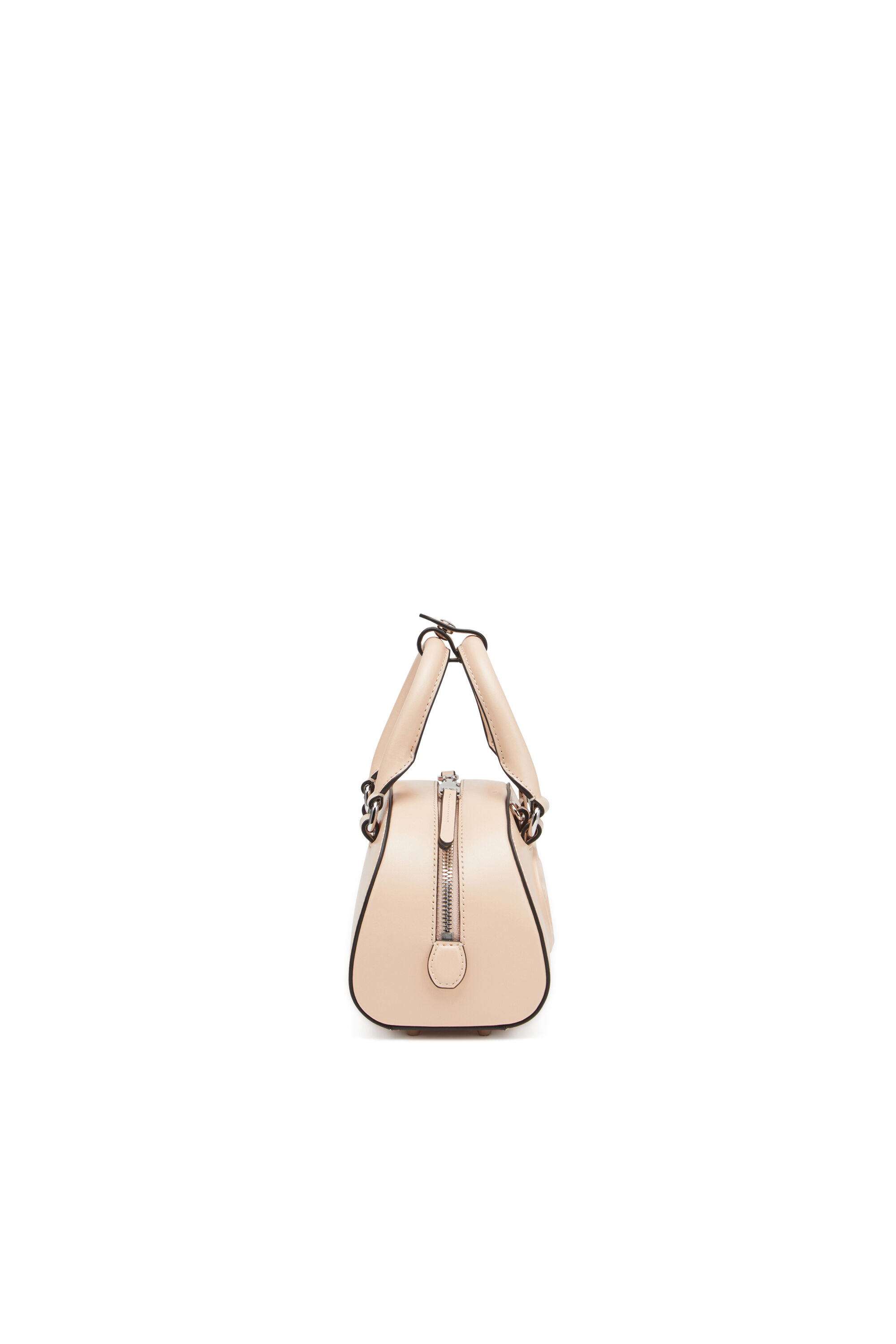 Diesel - 1DR DOME CROSSBODY, Female's 1DR Dome-Leather mini bowling bag in ピンク / ホワイト - 4