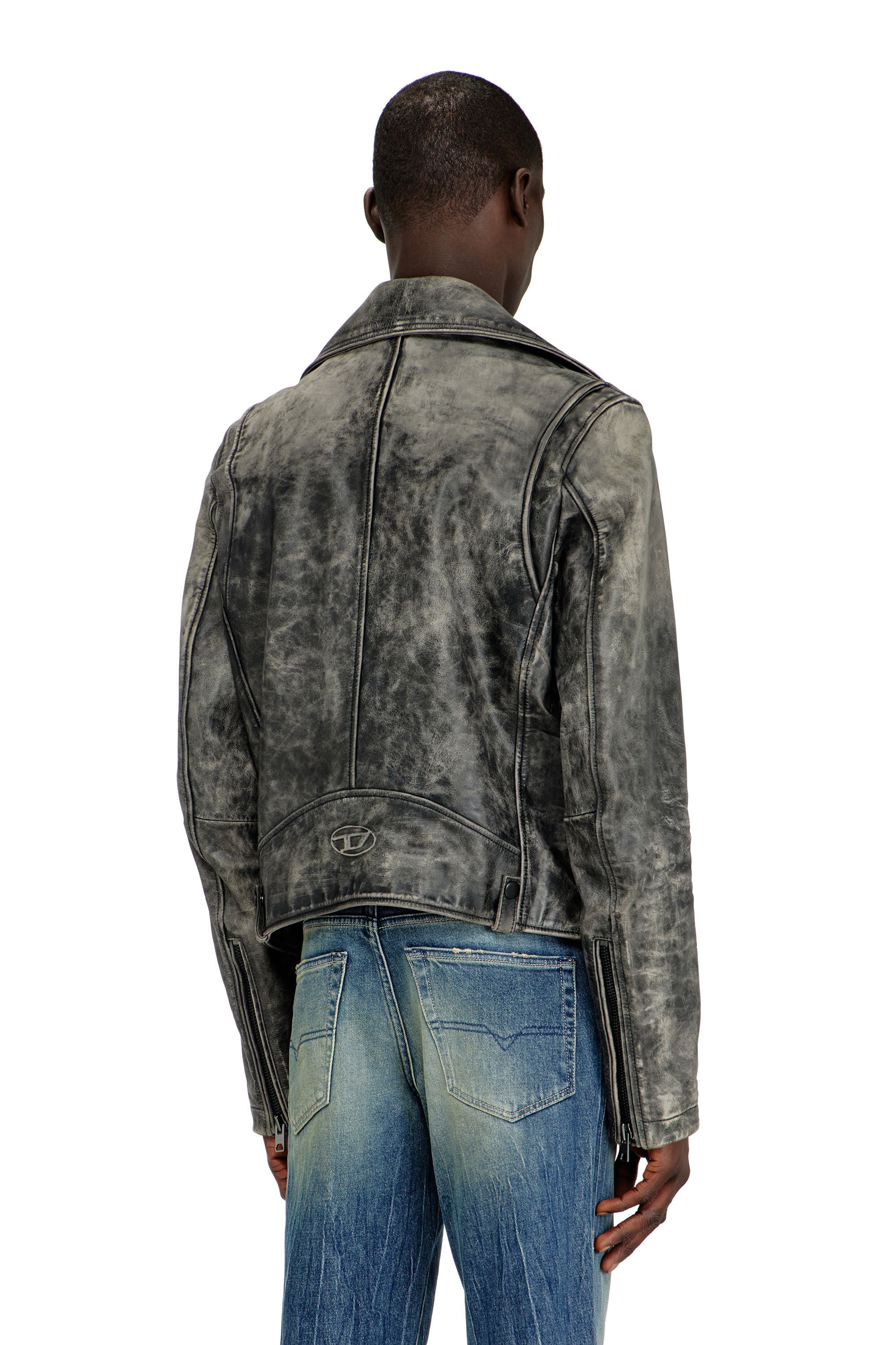 Diesel - L-EON-CJCM, Male's レザージャケット in ダークグレー - 5