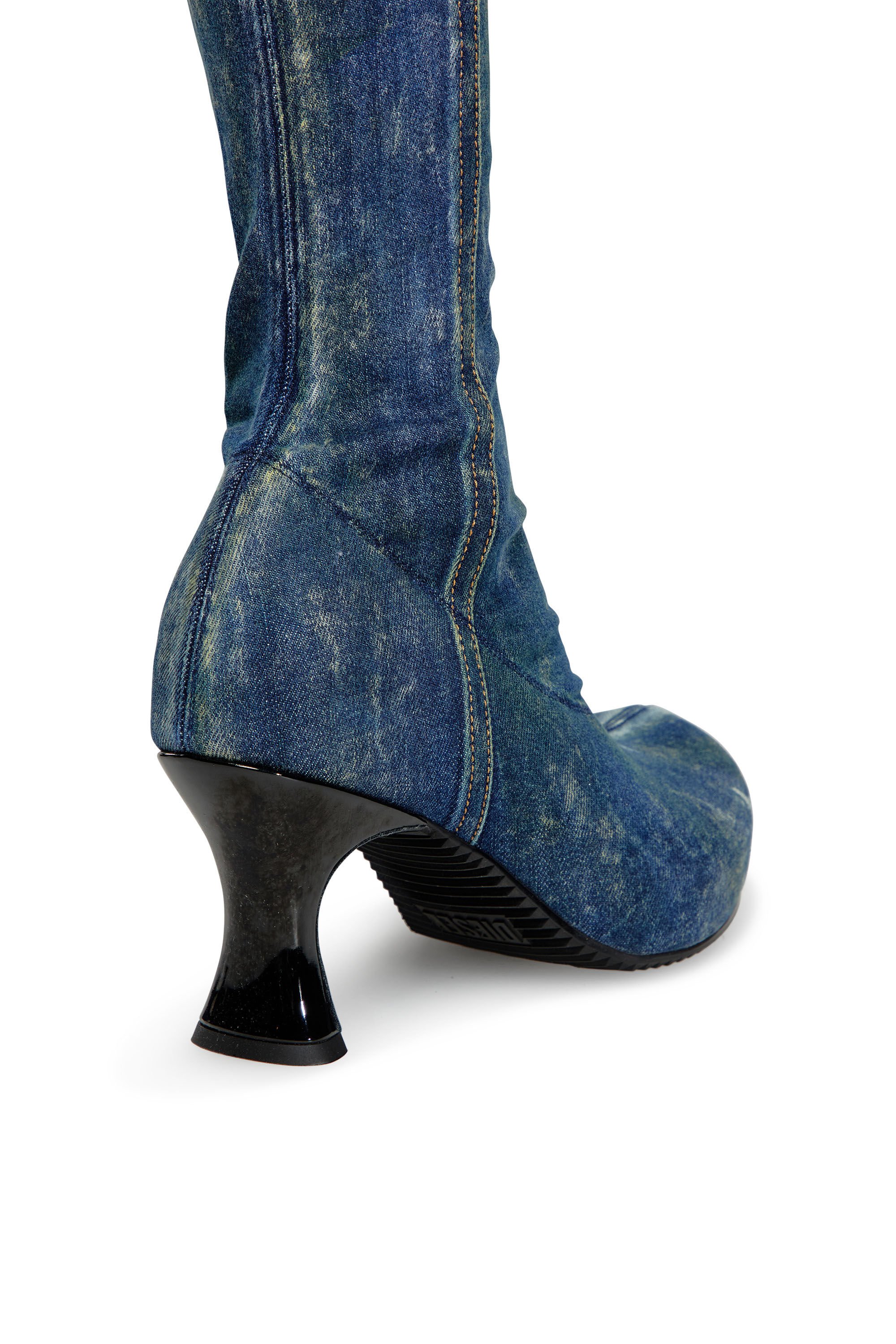 Diesel - D-WOODSTOCK TBT, Female's D-Woodstock-Over-the-knee boots in denim in ダークブルー - 4