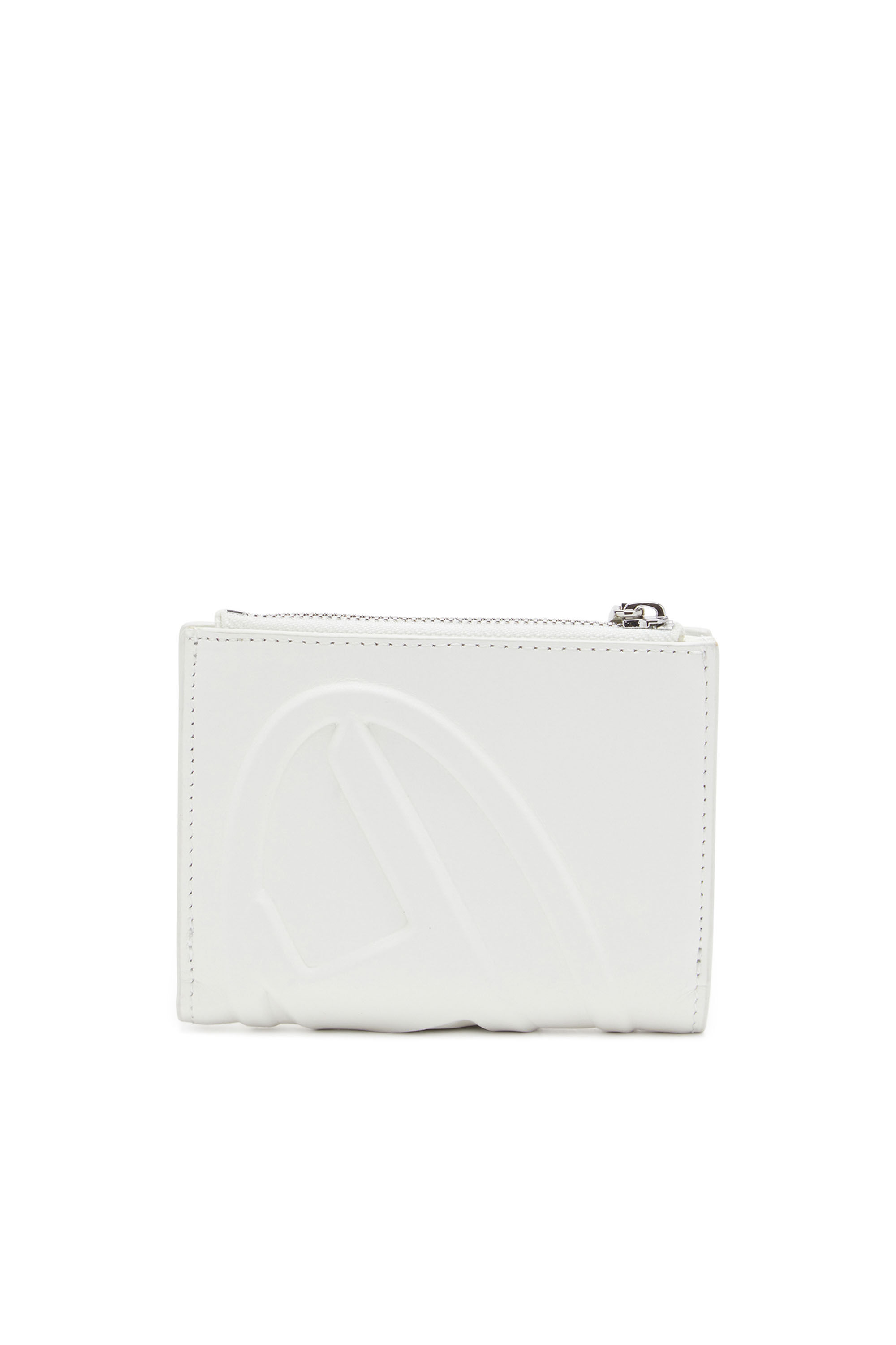1DR-FOLD BI-FOLD ZIP II Small leather wallet with embossed logo