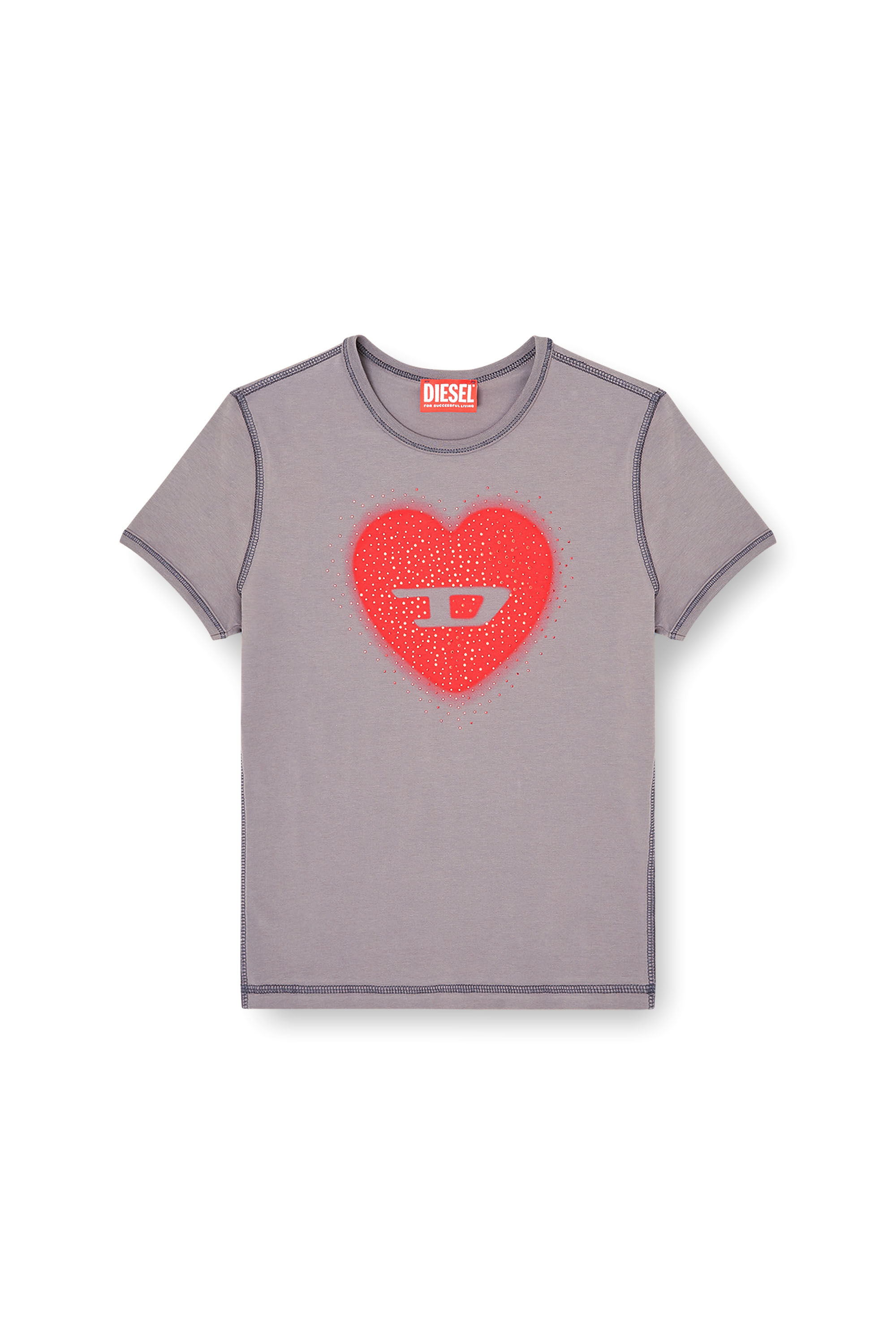 T-UNCUTIES-LONG-S5 Tシャツ｜グレー｜ウィメンズ｜DIESEL