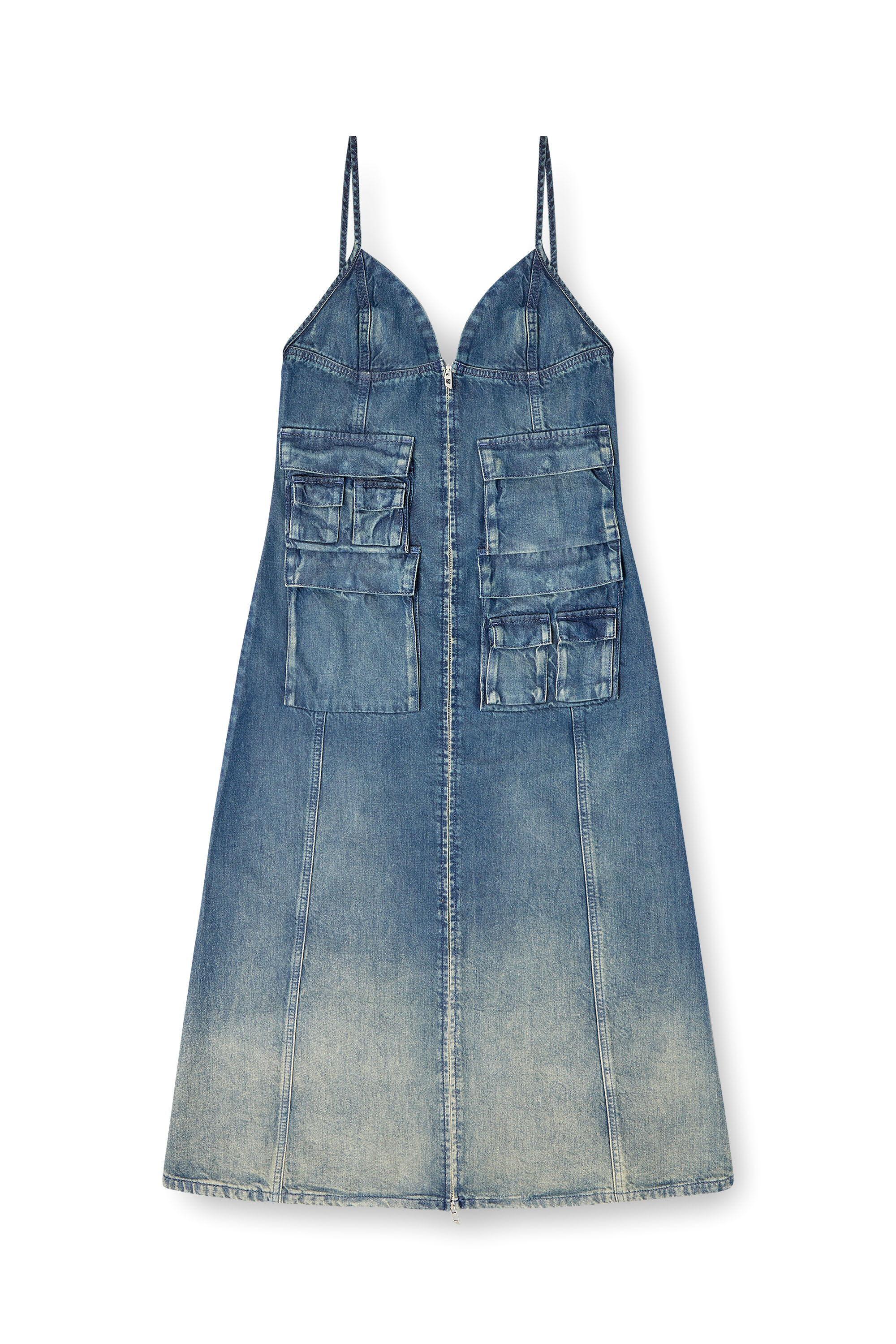 DE-MELVI-S Dress in fluid laser-worn denim｜ブルー｜ウィメンズ｜DIESEL