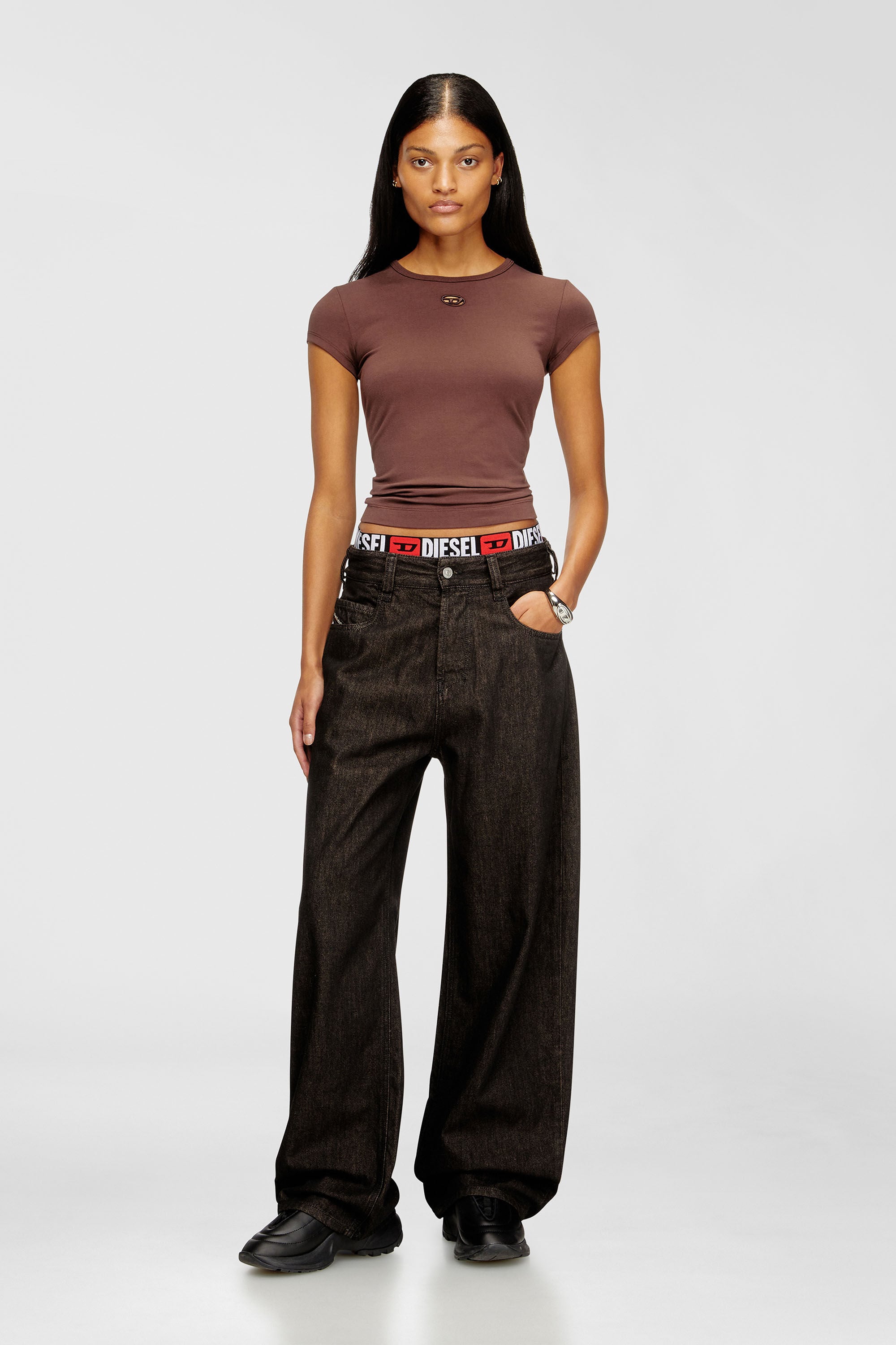 Diesel - Unisex's Relaxed Jeans 1997 D-Enim-M 09N25, ブラック/ダークグレー - 5