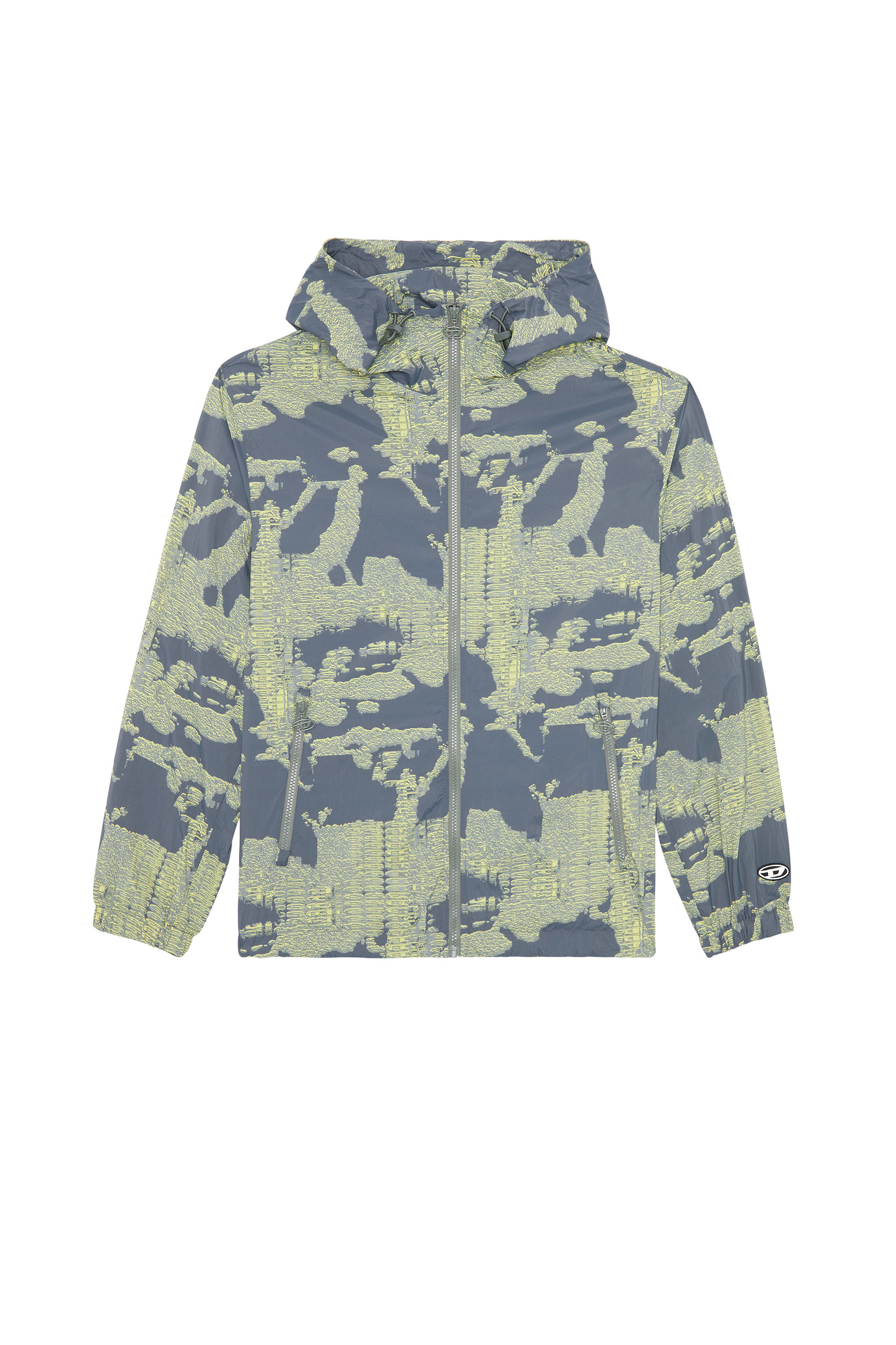 Diesel - J-WARRETT-CMF-A, Male's ジャケット マウンテンパーカー カモフラ in グレー/グリーン - 2