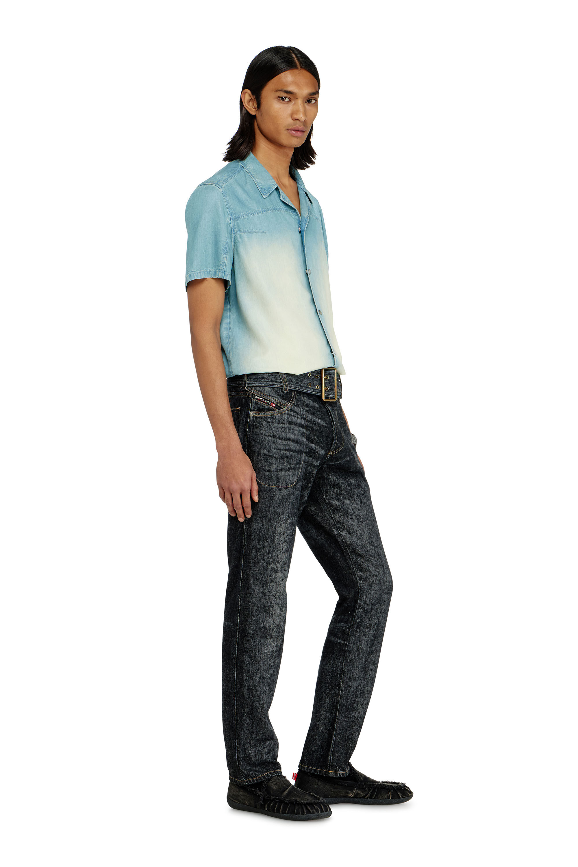 Diesel - Male's Slim Jeans D-Villus 09Q24, ブラック/ダークグレー - 2