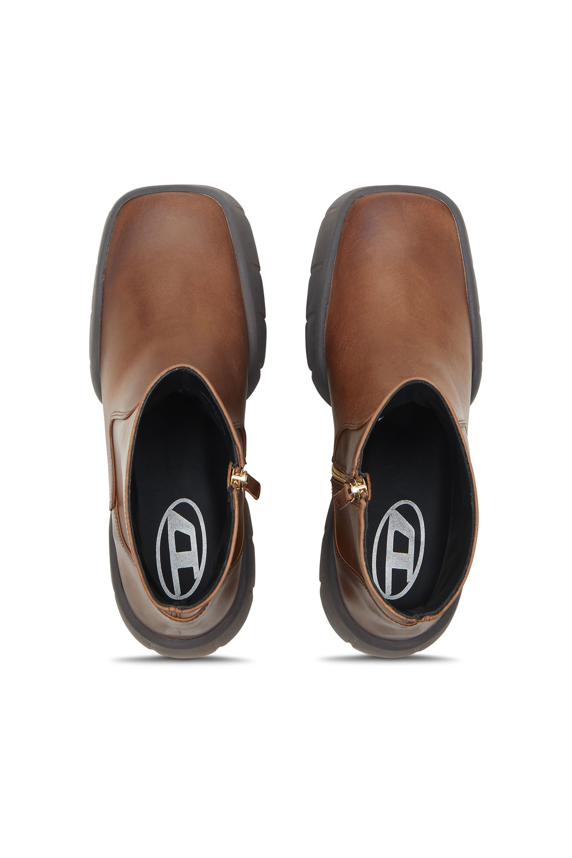 Diesel - D-TEX BT, Male's D-Tex-Oiled leather ankle boots with split sole in ブラウン - 6