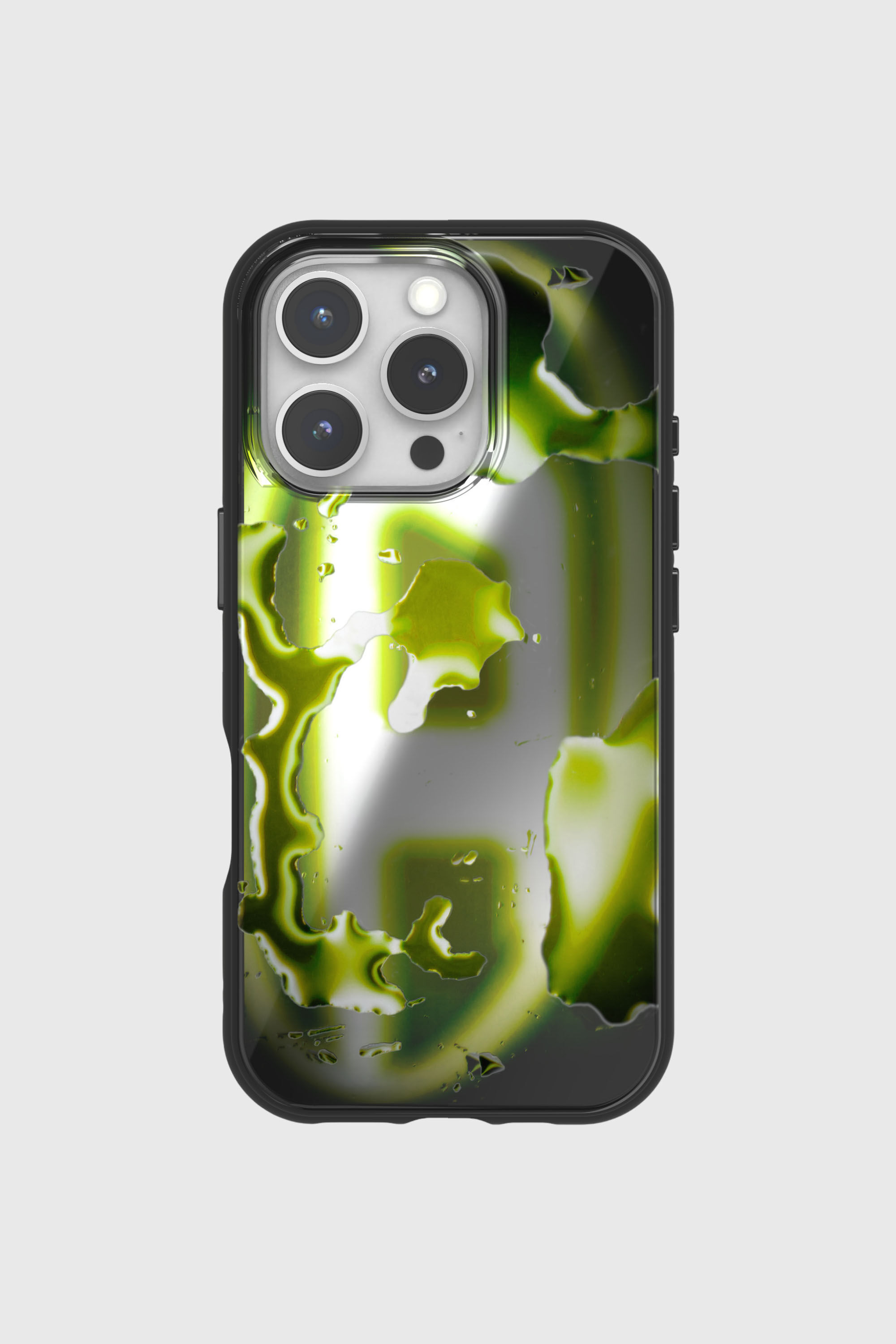 Diesel - 60168 AOP CASE, Unisex's Oval D Neon Case for iP 16 Pro in Yellow - 2