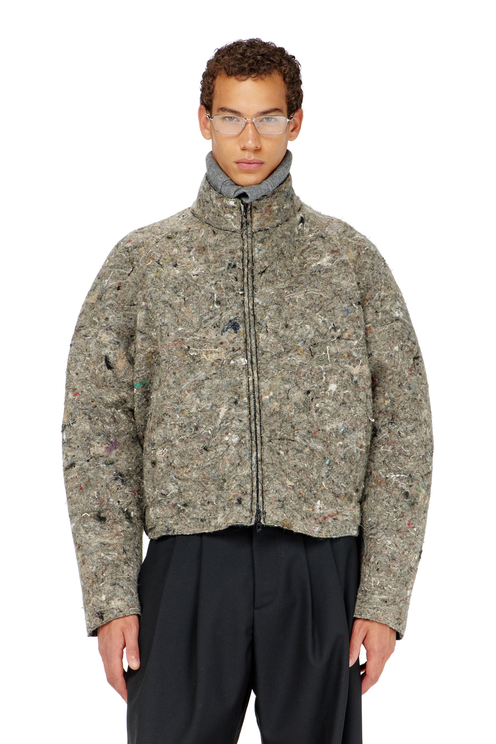 Diesel - J-DISTEM, Male's Upcycled felted jacket in null - 2