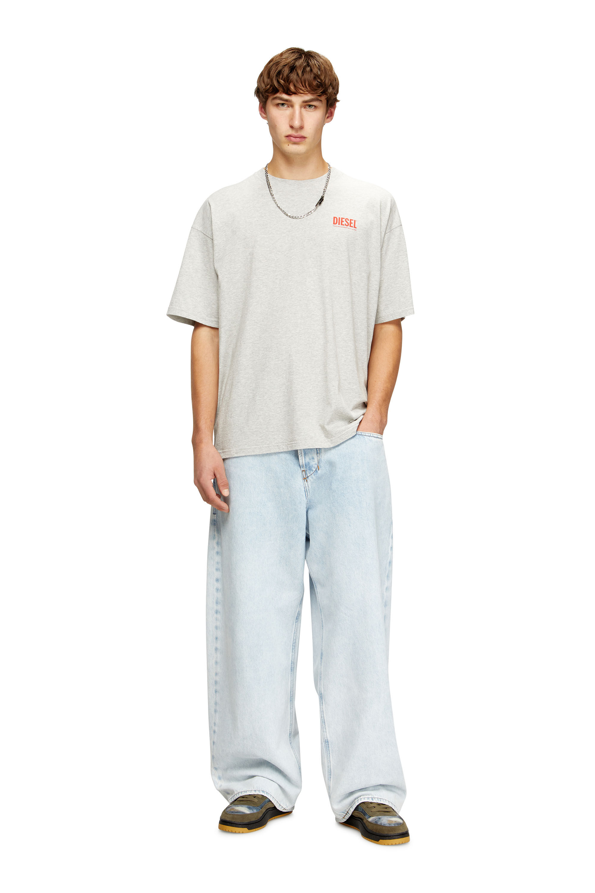 Diesel - T-BOXT-BISK, Male's Tシャツ in グレー - 1