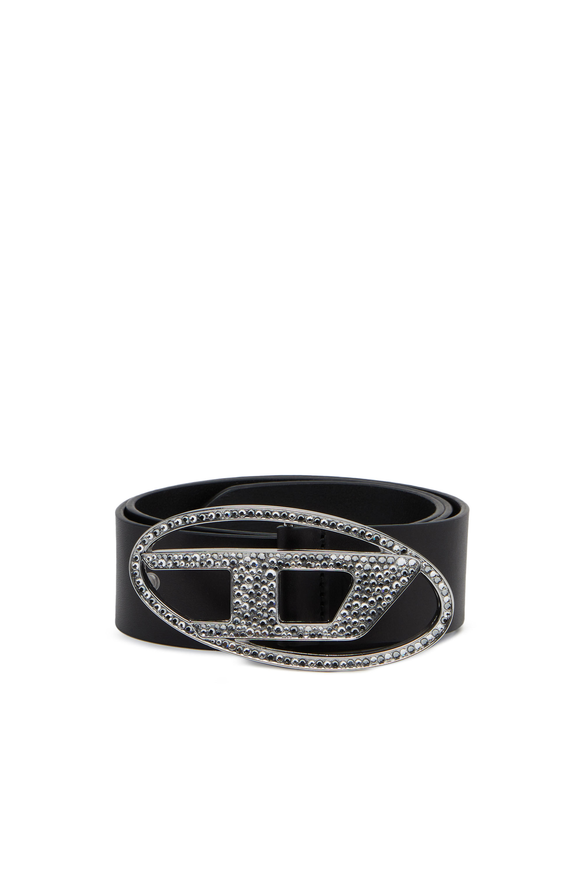 Diesel - B-1DR STRASS, Female's カウレザービジューベルト in ブラック - 1