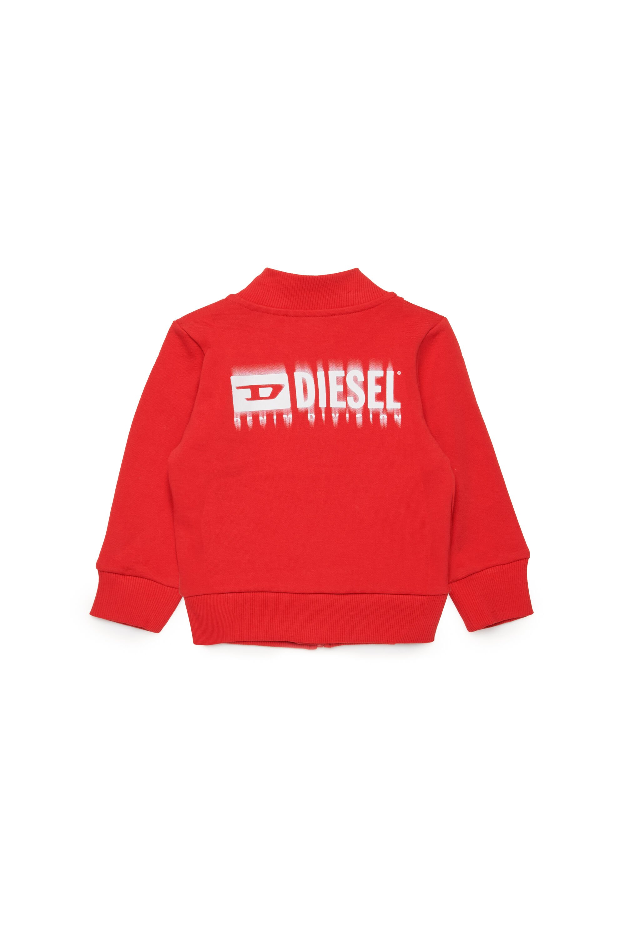 Diesel - SVOUGZIPALB, Unisex's Zipped sweatshirt with smudged logo in レッド - 2